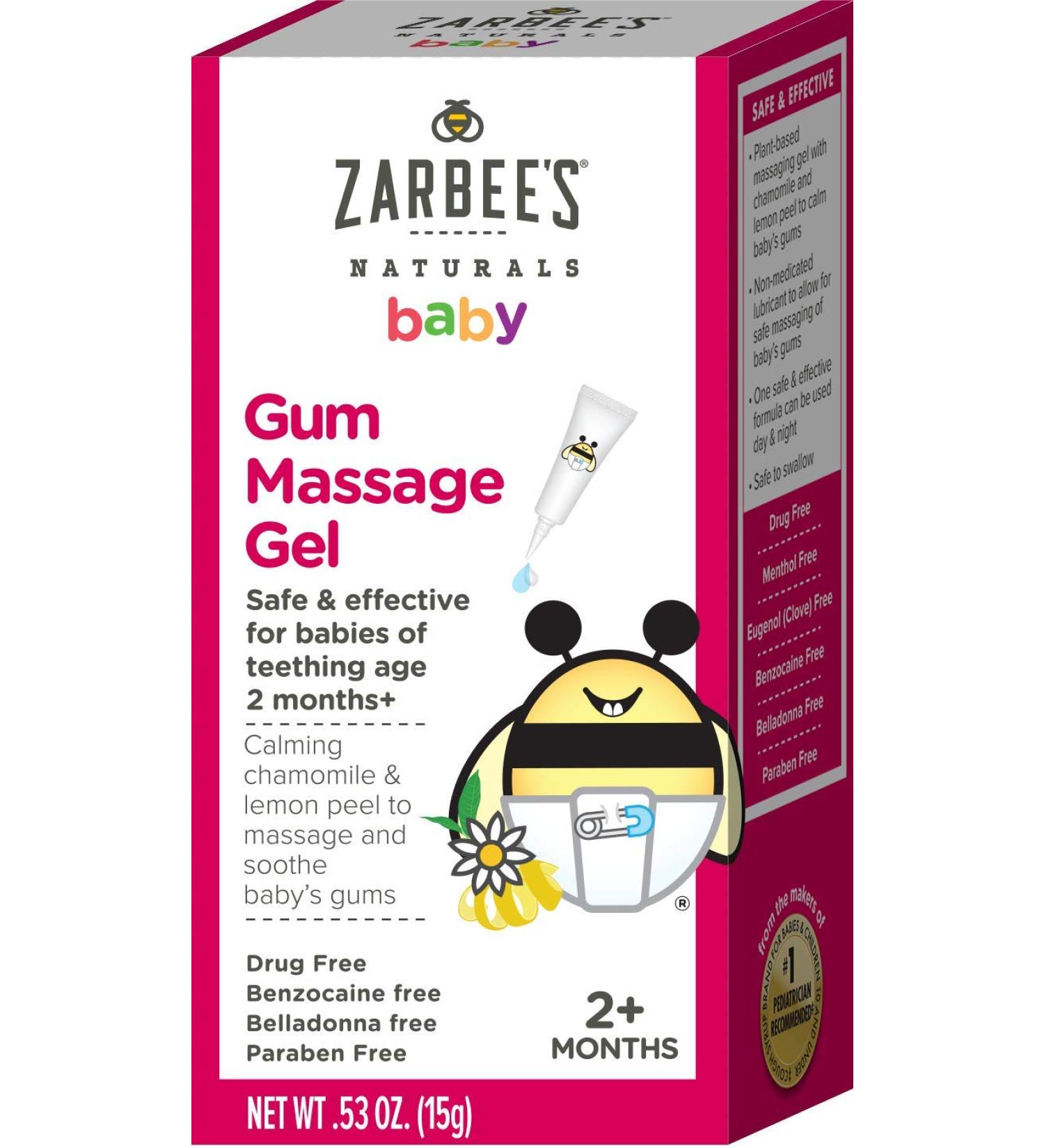 Zarbee's Baby Gum Massage Gel 2+ Months - 0.53 oz (15g) for Soothing Baby's Gums - Buy Online on GoSupps.com