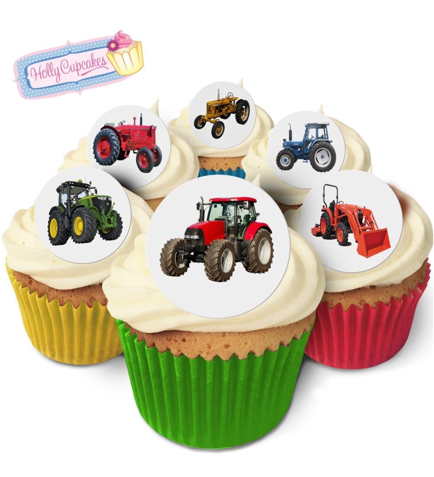 24 Fabulous Edible Wafer Cake Toppers: Tractors - Buy Online on GoSupps.com