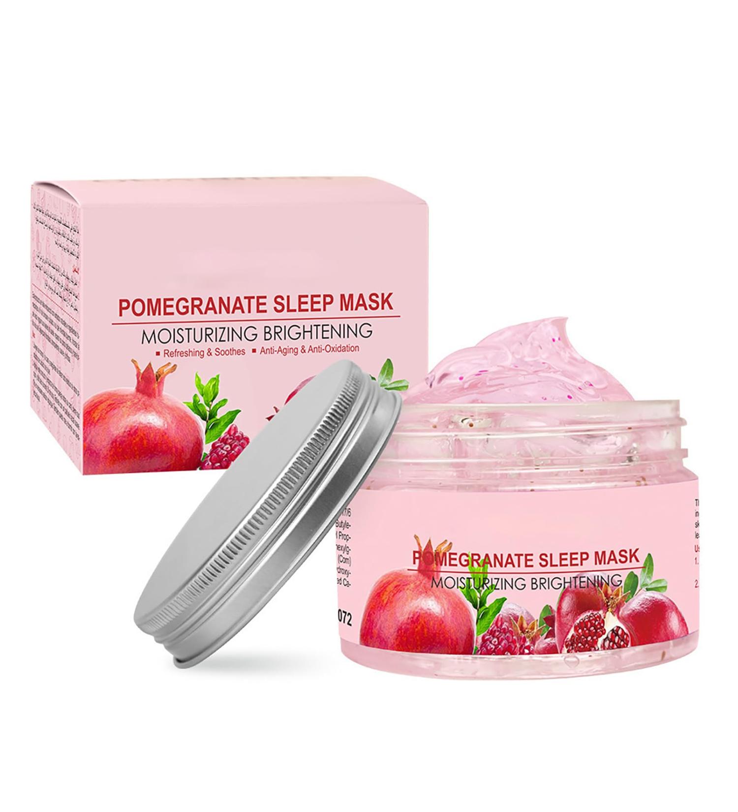 Pomegranate Sleeping Face Mask - Overnight Face Mask Skincare - Moisturizing Anti Aging Facial Mask - Anti Oxidation Hydrating Face Mask Beauty Plump Restore Elasticity - Smooth Tender Clean Pore Dirt - Buy Online on GoSupps.com