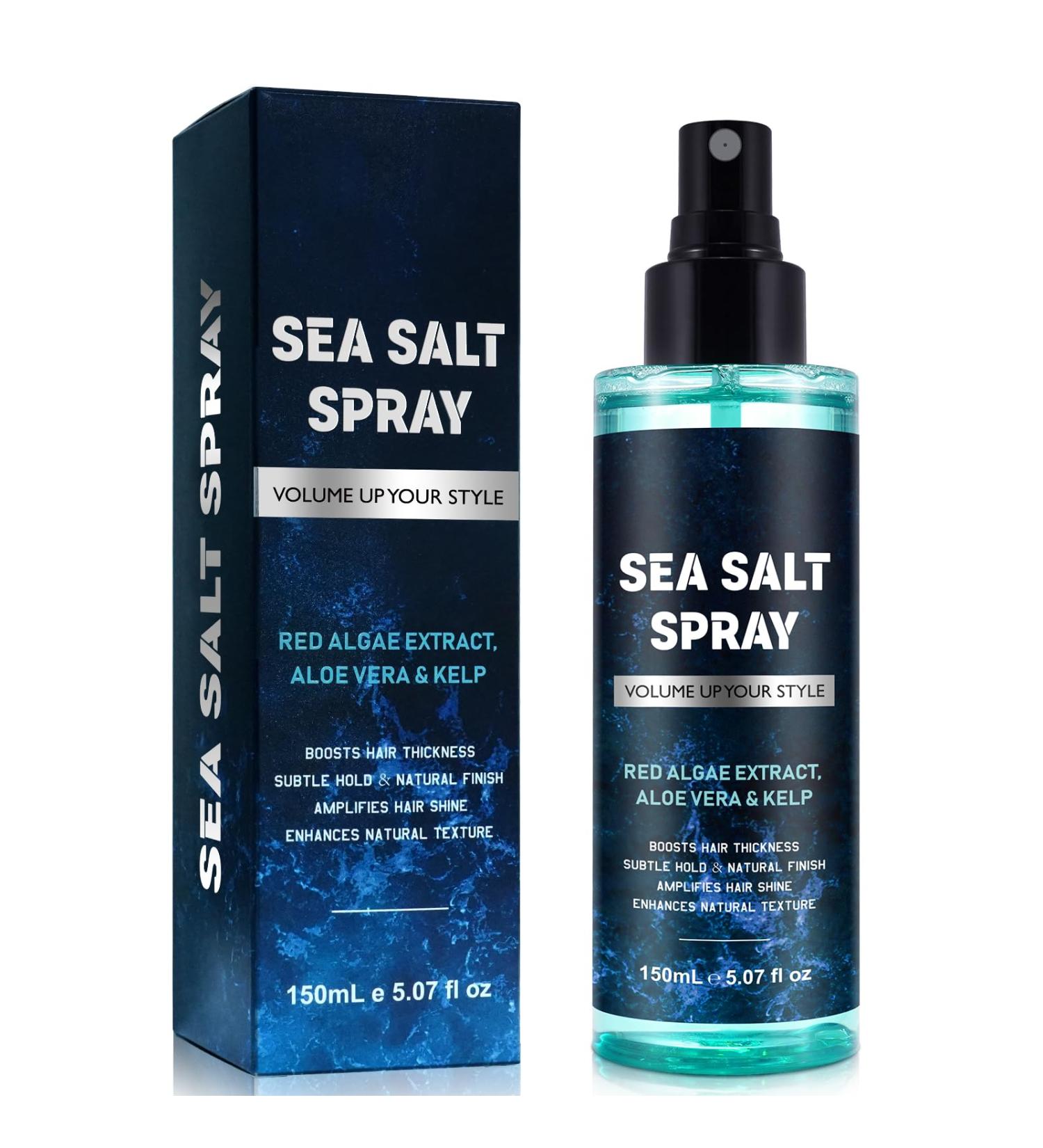Salt Spray for Hair Men Texture Spray for Beach Waves and Volume Styles With Aloe Aloe kelp and red algae Boosts Hair Thickness Shine Natural Finish for Men & Women- 5.07 fl oz - Buy Online on GoSupps.com