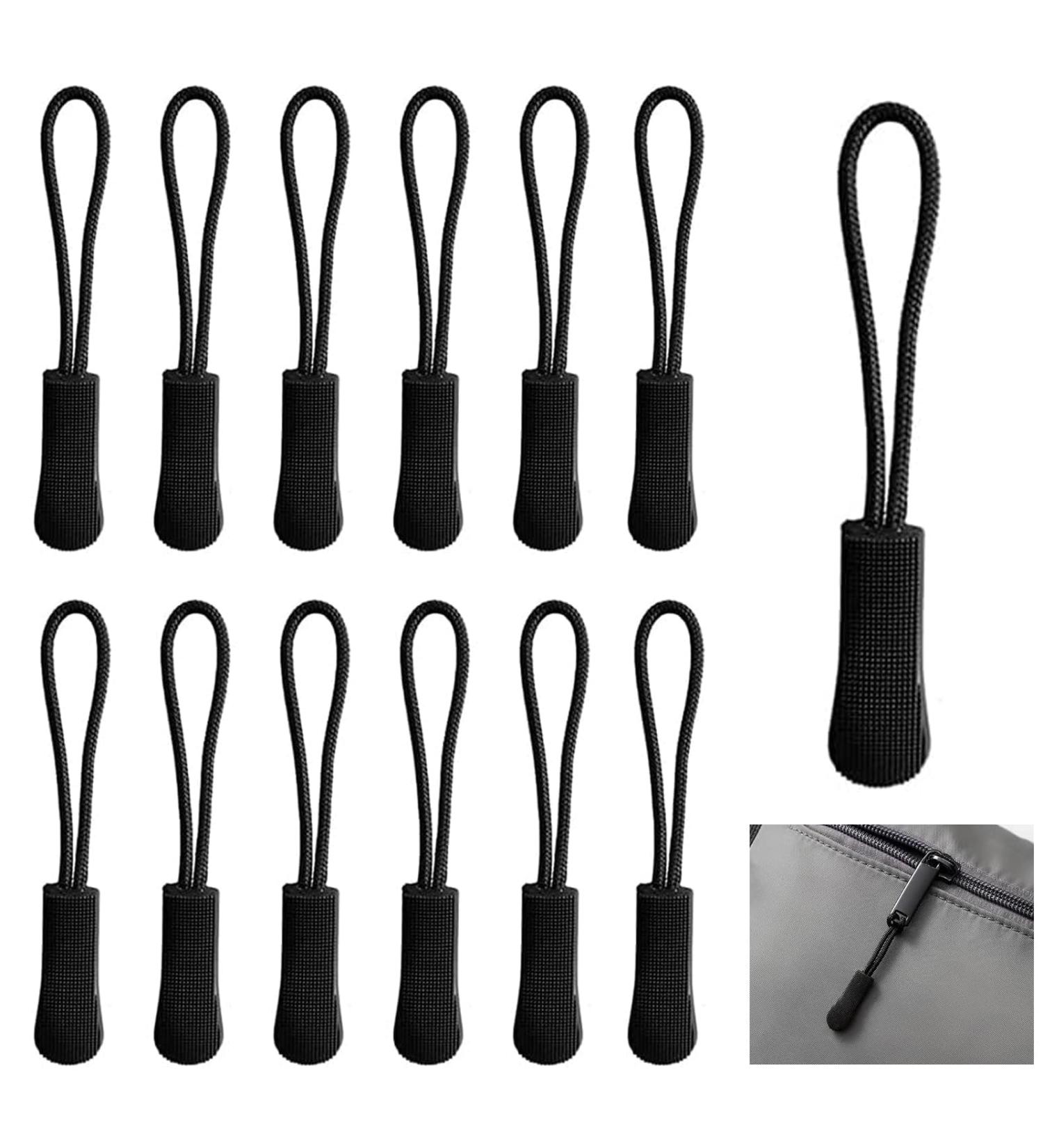 12 Pc Zipper Pendants - Durable Nylon Zipper Pulls for Clothing Bags & School Bags | International Shipping - Buy Online on GoSupps.com