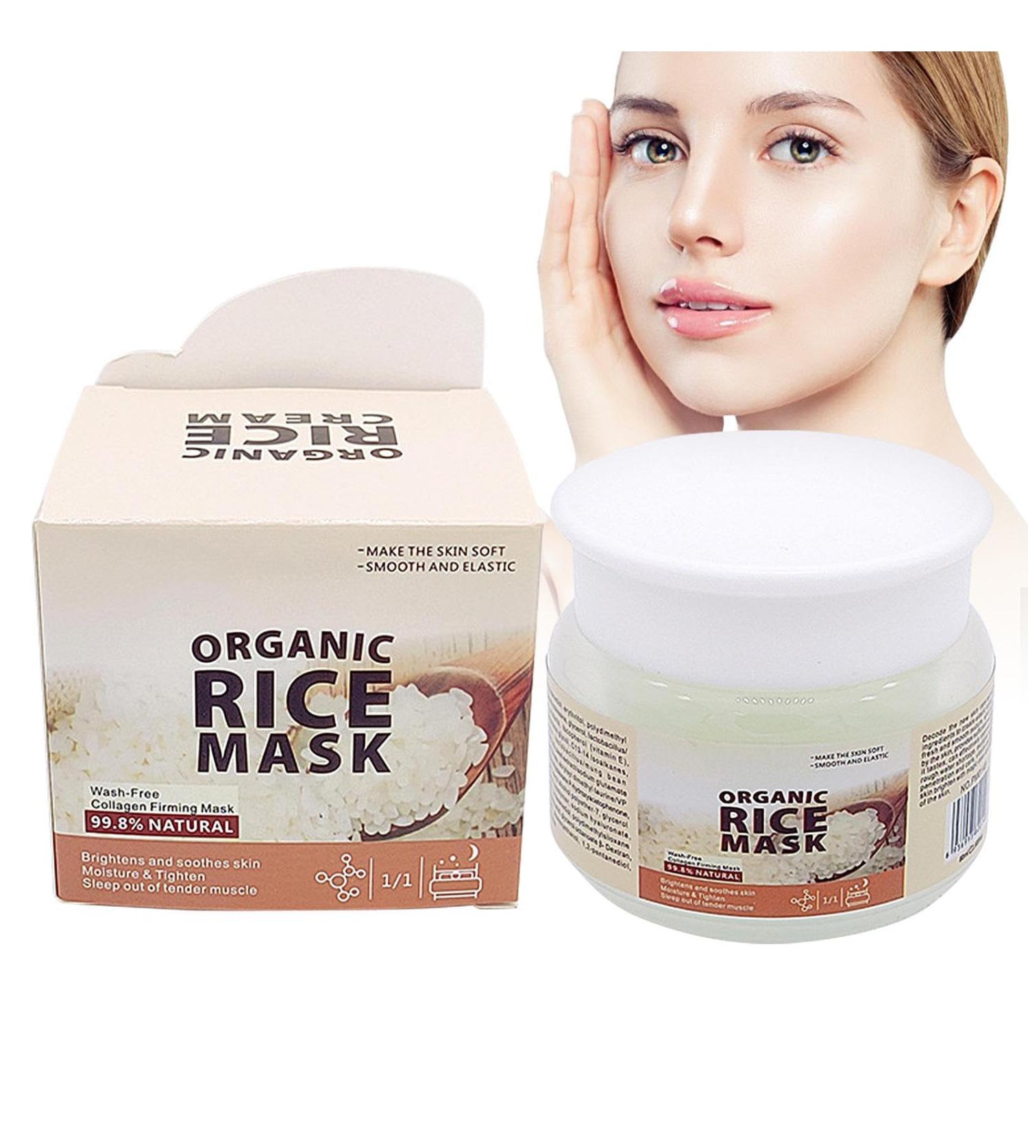 Leavein Face Mask rinsefree facial whitening gel with raw rice porridge travel products for travel business trips home dorm vacation Novent - Buy Online on GoSupps.com