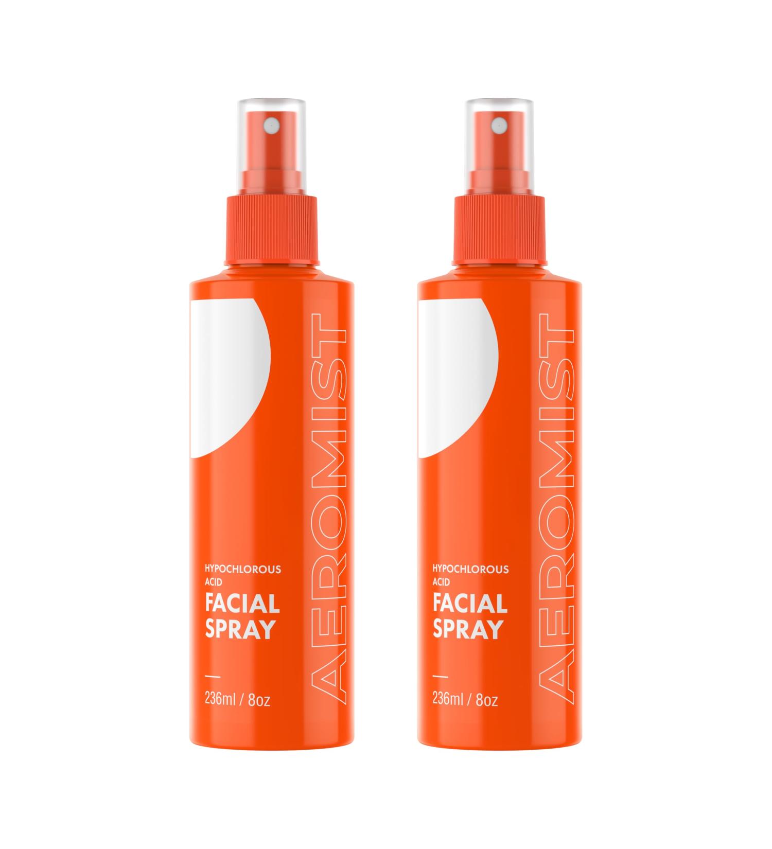 Aeromist Hypochlorous Acid Spray - 16 oz Twin Pack (2 x 8 oz) No-Rinse Face Wash Non-Toxic Safe for Sensitive Skin Perfect for Travel Home Gym Use - HOCL - Buy Online on GoSupps.com