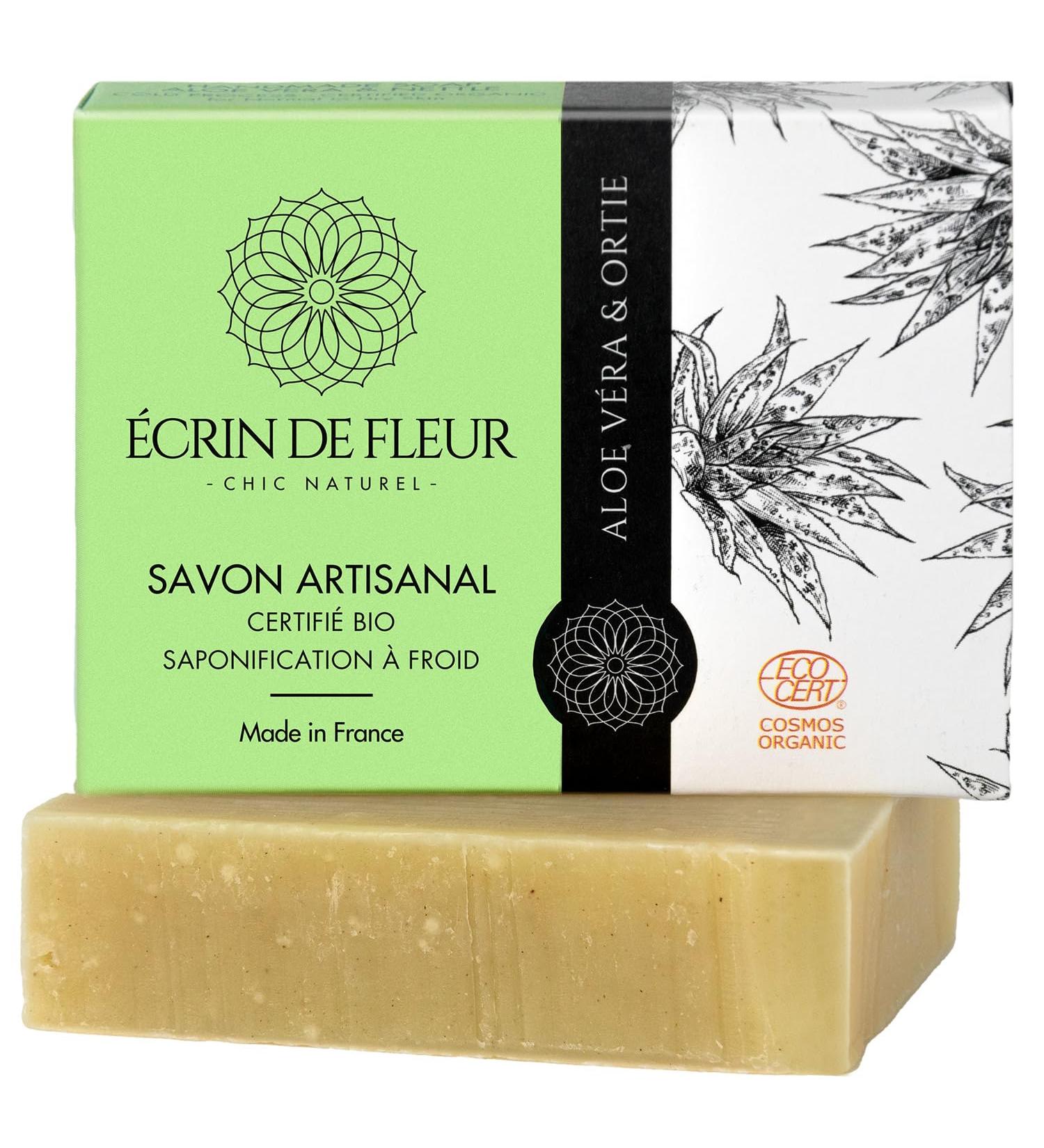 Crin de Fleur Organic Aloe Vera & Nettles Handcrafted Cold Processed Soap 90g, Pack of 1 - Buy Online on GoSupps.com