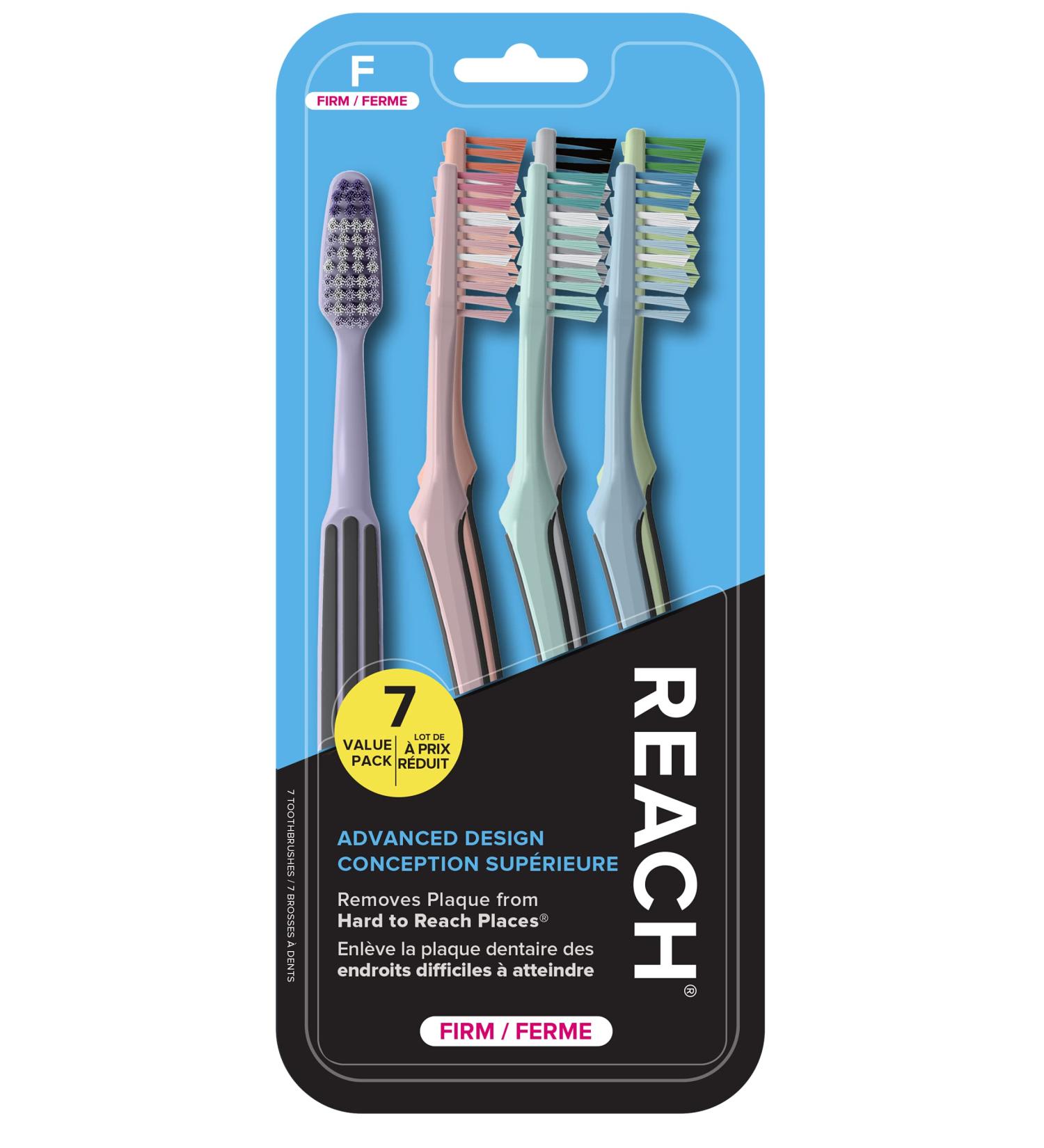 Reach Advanced Design Firm Bristle Toothbrush - 7 Count (Pack of 1) - Buy Online on GoSupps.com