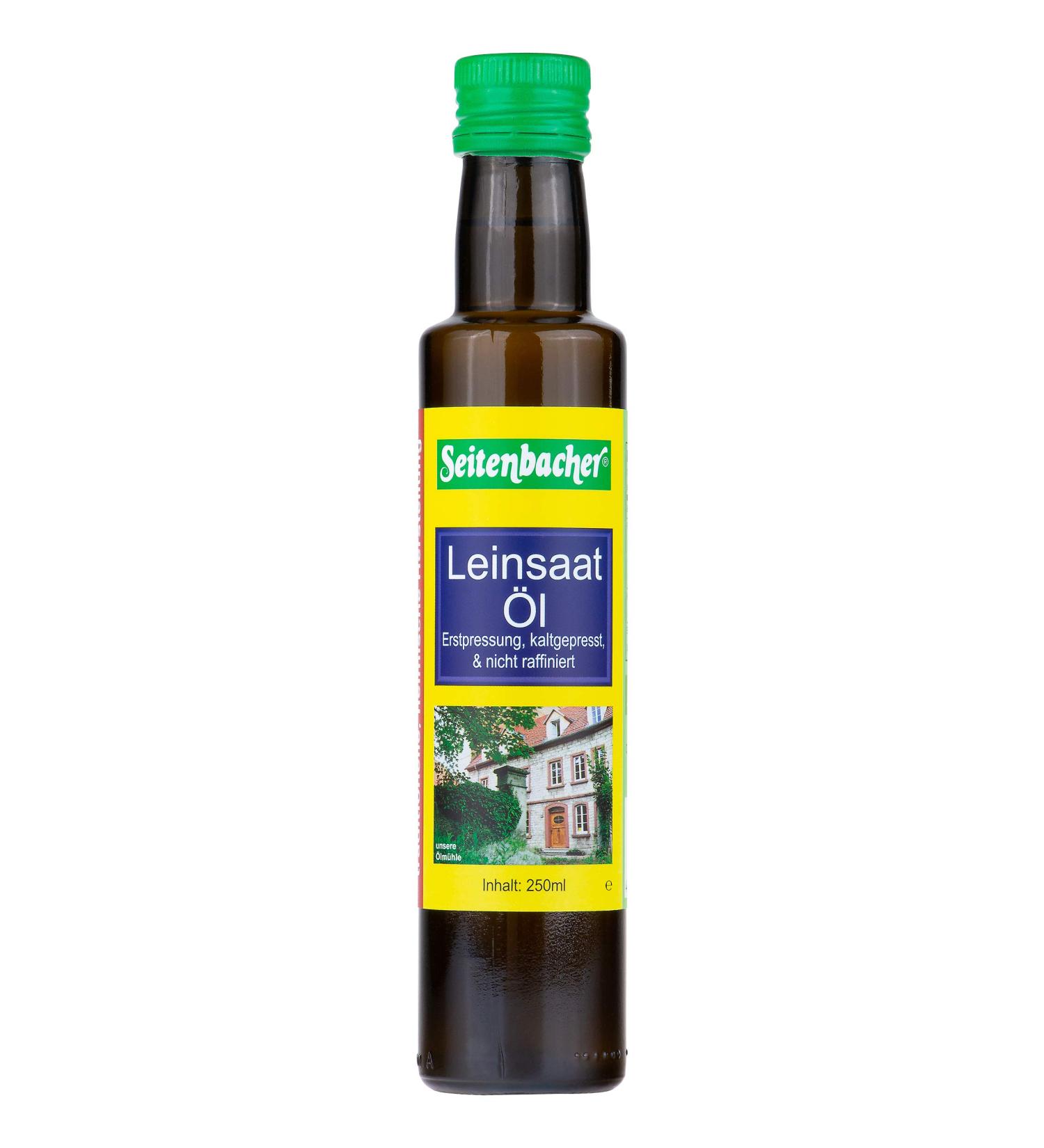 Seitenbacher Organic Linseed Oil - Cold Pressed First Pressing 250ml | Premium Quality for Health - Buy Online on GoSupps.com