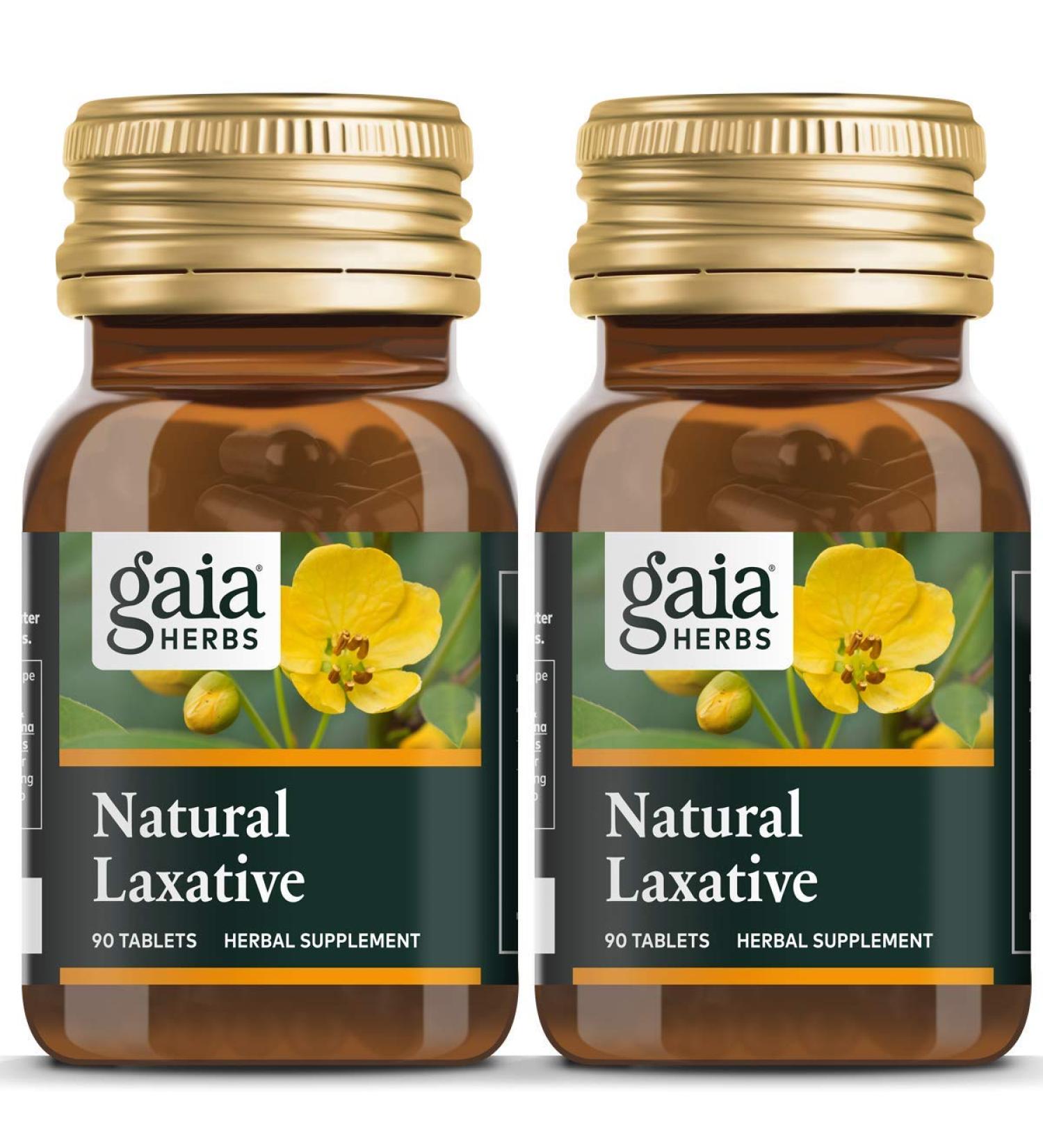 Gaia Herbs RapidRelief Natural Laxative Tablets 90 Count - Pack of 2 | Fast-Acting Constipation Relief - 180 Tablets Total - Buy Online on GoSupps.com