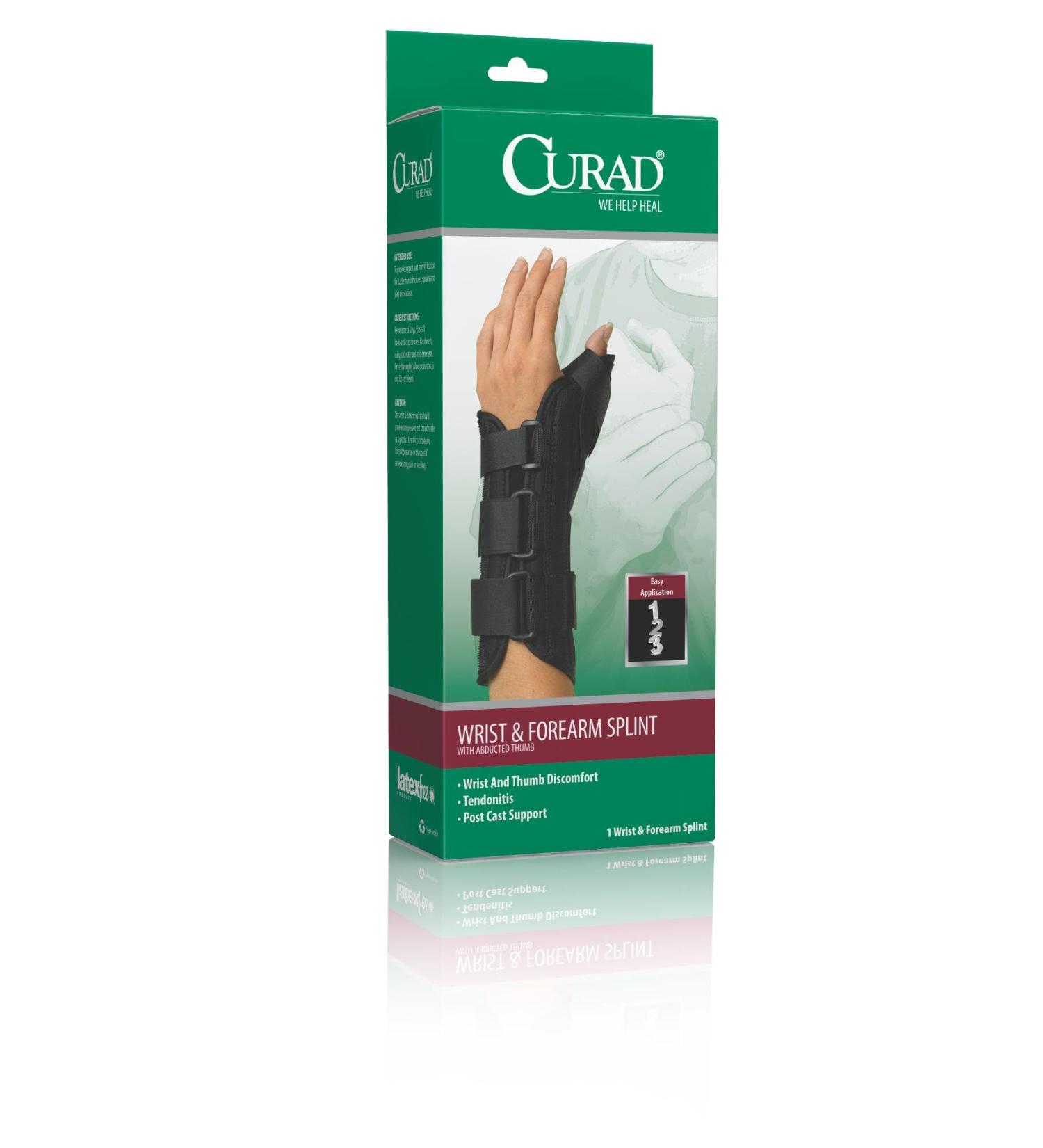 Medline Wrist and Forearm Splint with Abducted Thumb Left Medium Size-349