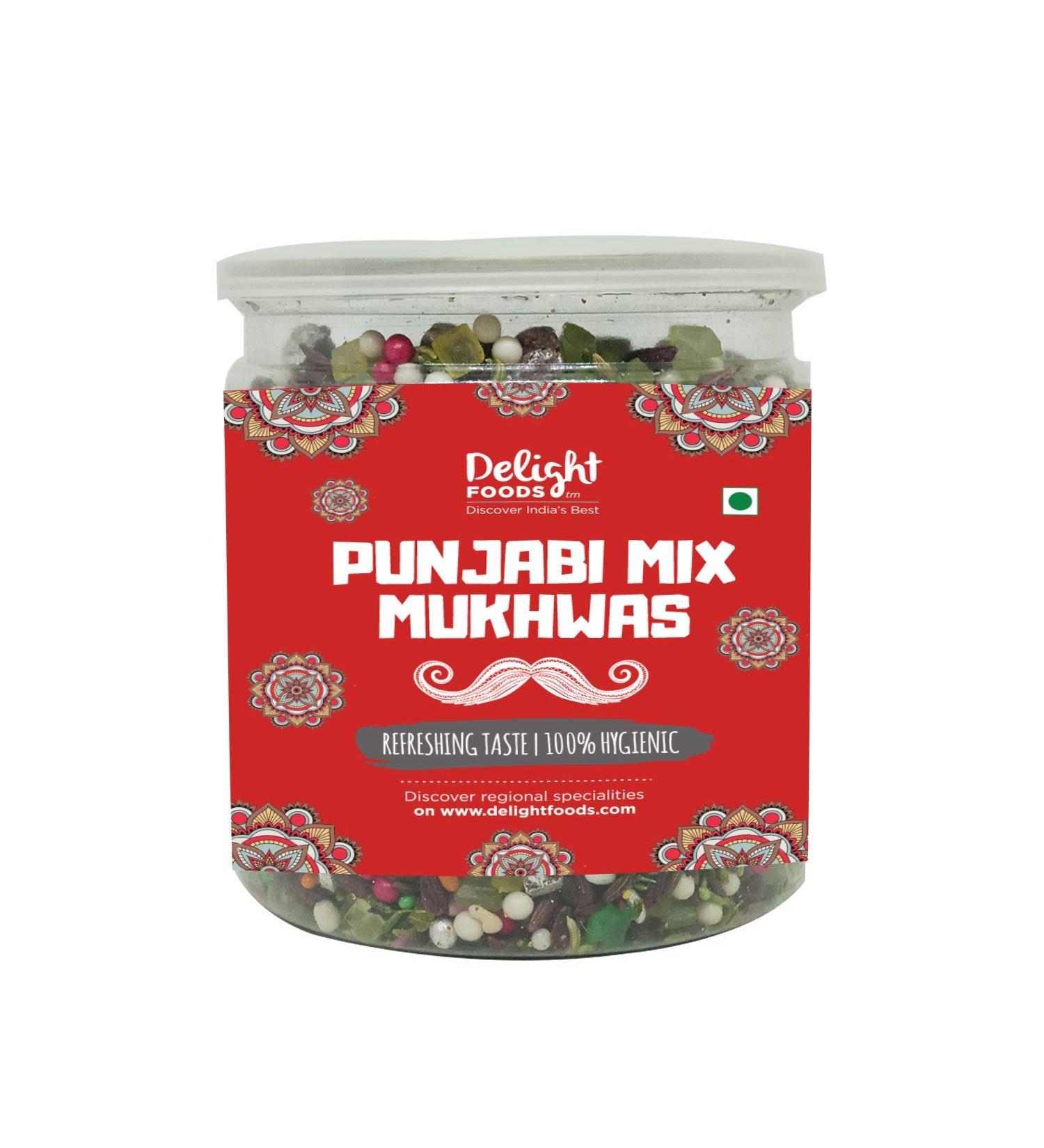 Delight Foods Traditional Mukhwas - Premium Quality - Hygienically Packed (Punjabi Mix- 300g)_Packing May Vary