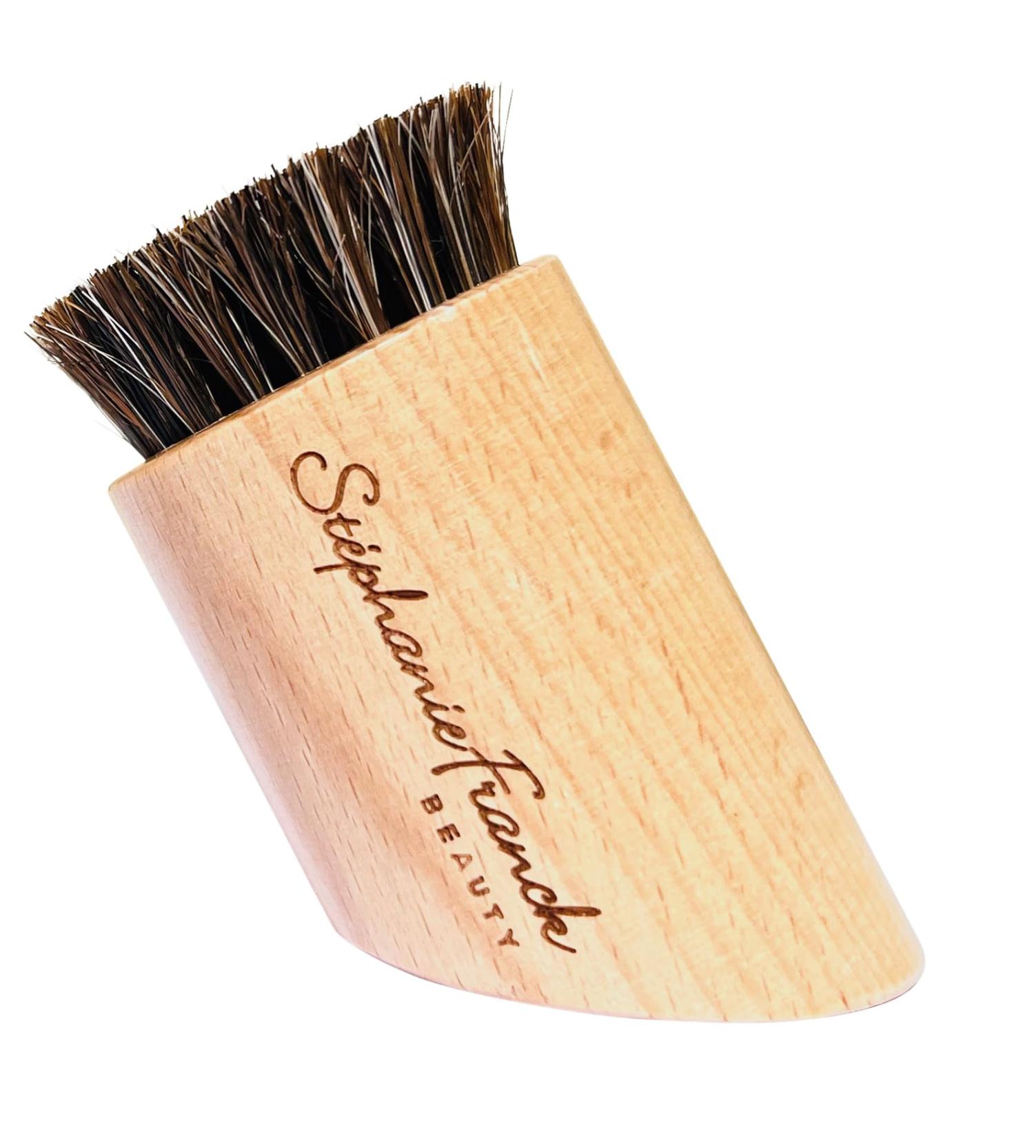 Stephanie Franck Beauty Dry Brushing Face Brush - Natural Horsehair & Beech Wood for Cleansing Peeling & Radiant Skin - International Shipping Available - Buy Online on GoSupps.com