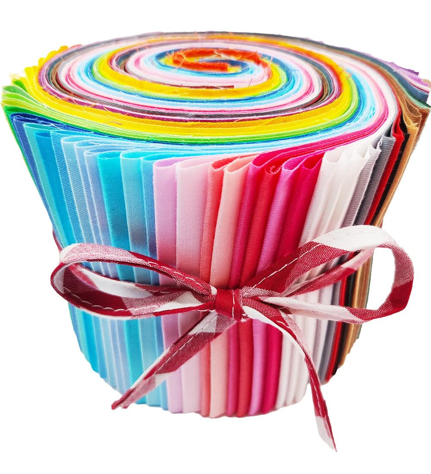CJINZHI 28 PreCut 3.94-Inch Jelly Rolls - Solid Color Cotton Fabric Strips for Quilting | Sewing Pattern Collection for DIY Crafts - Buy Online on GoSupps.com