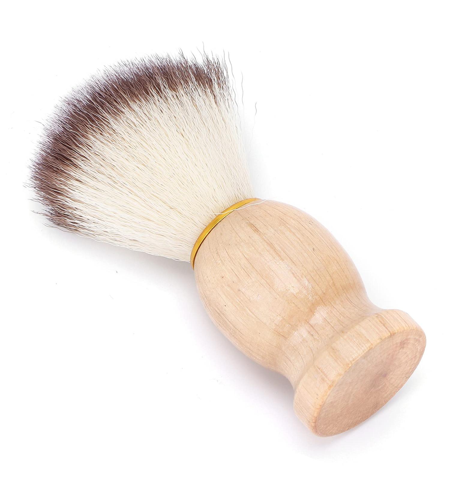 Premium Razor Brush for Hairdressers - Soft Nylon Bristles Durable Wood Handle Ideal for Salons & Travel - Buy Online on GoSupps.com