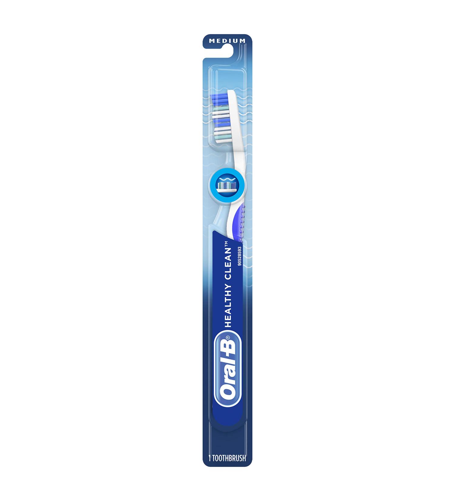 Oral-B Healthy Clean Toothbrush Medium - 1 Count (Color May Vary) - Buy Online on GoSupps.com