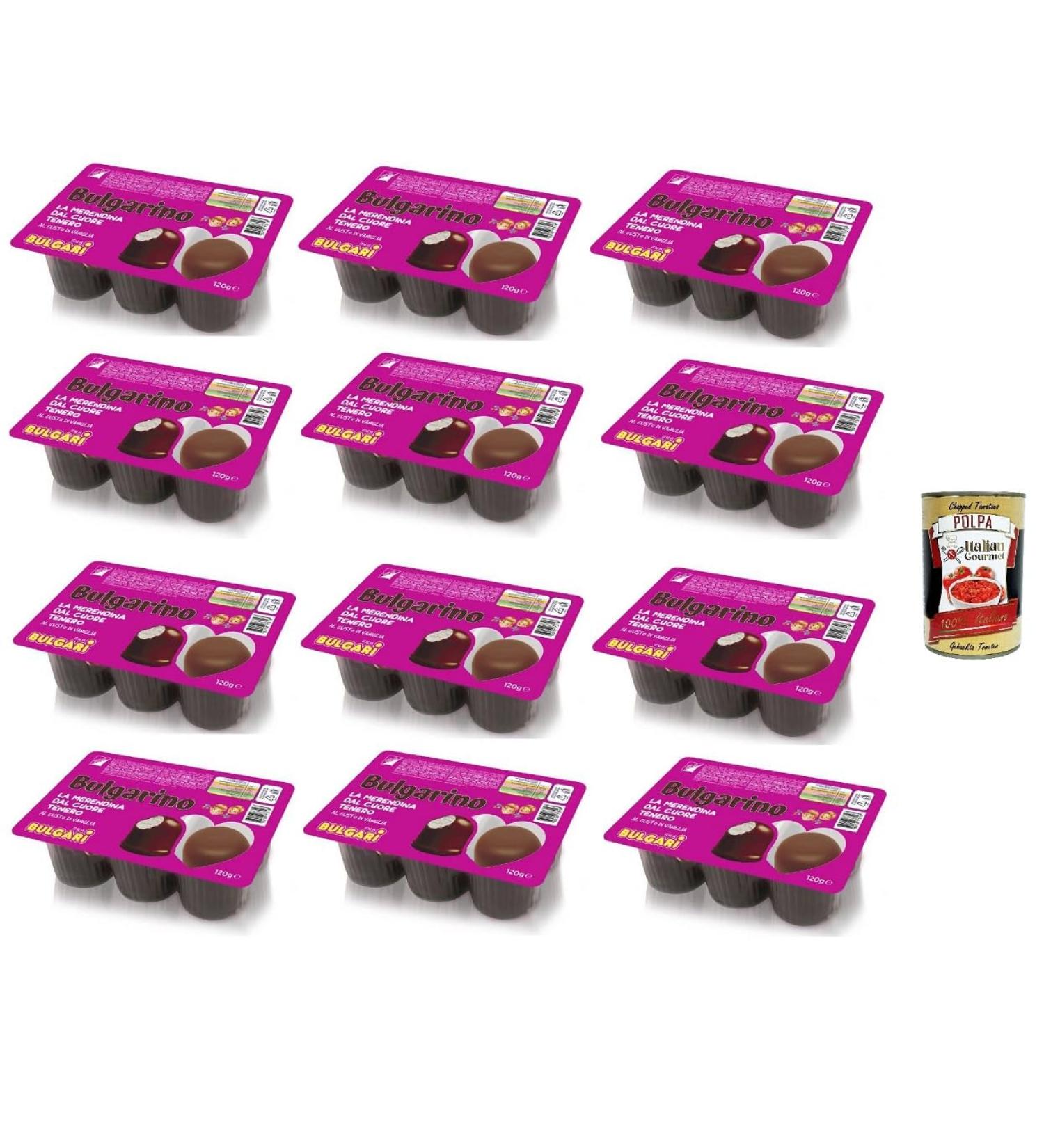 Italian Gourmet E.R. Bulgari Bulgarino Pack of 12 snacks with a delicate center 120g + Italian Gourmet Polpa 400g - Buy Online on GoSupps.com