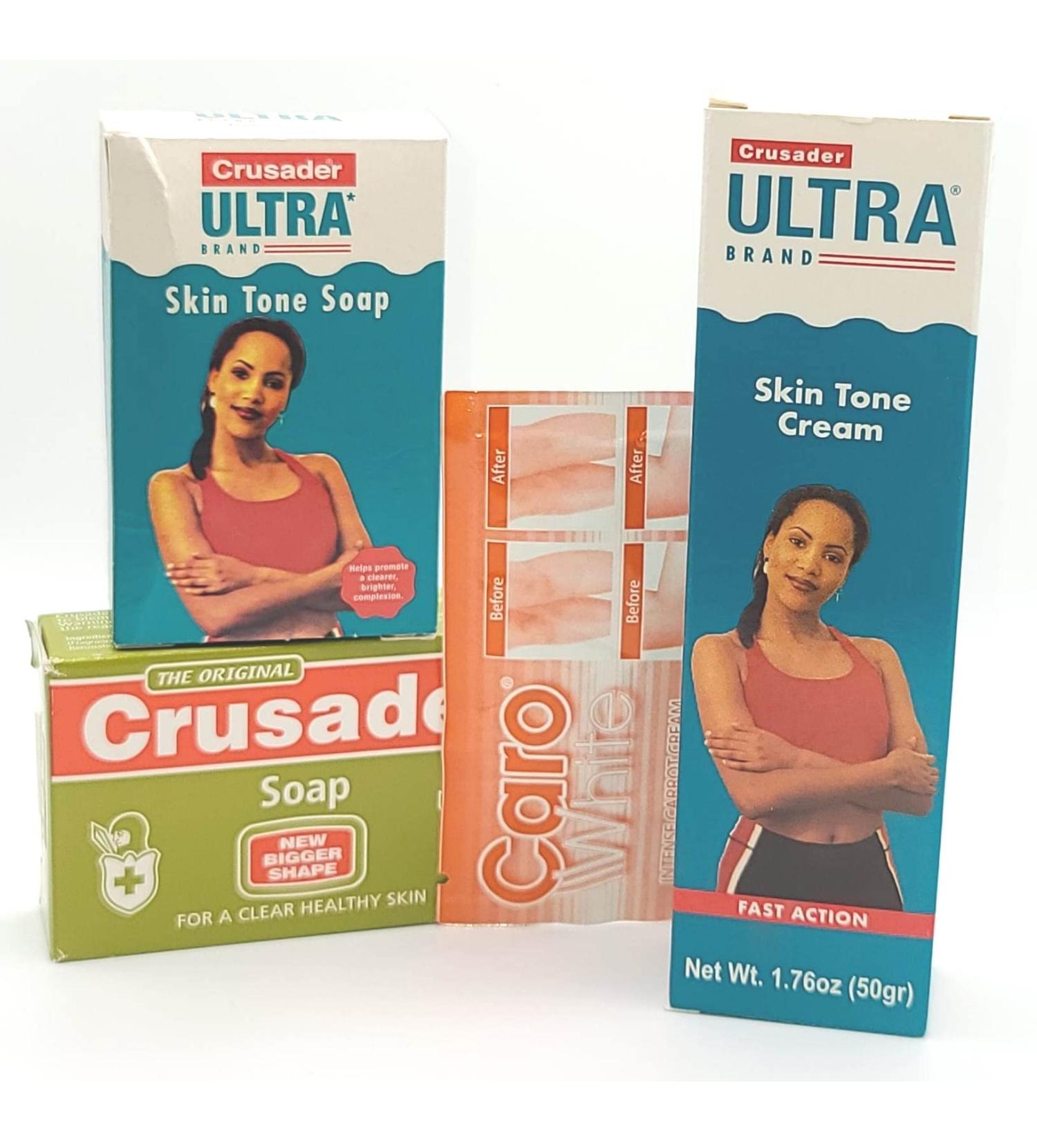 Crusader Ultra Skin Tone Soap & Cream Bundle with Bonus Caro White Intense Carrot Cream - Buy Online on GoSupps.com