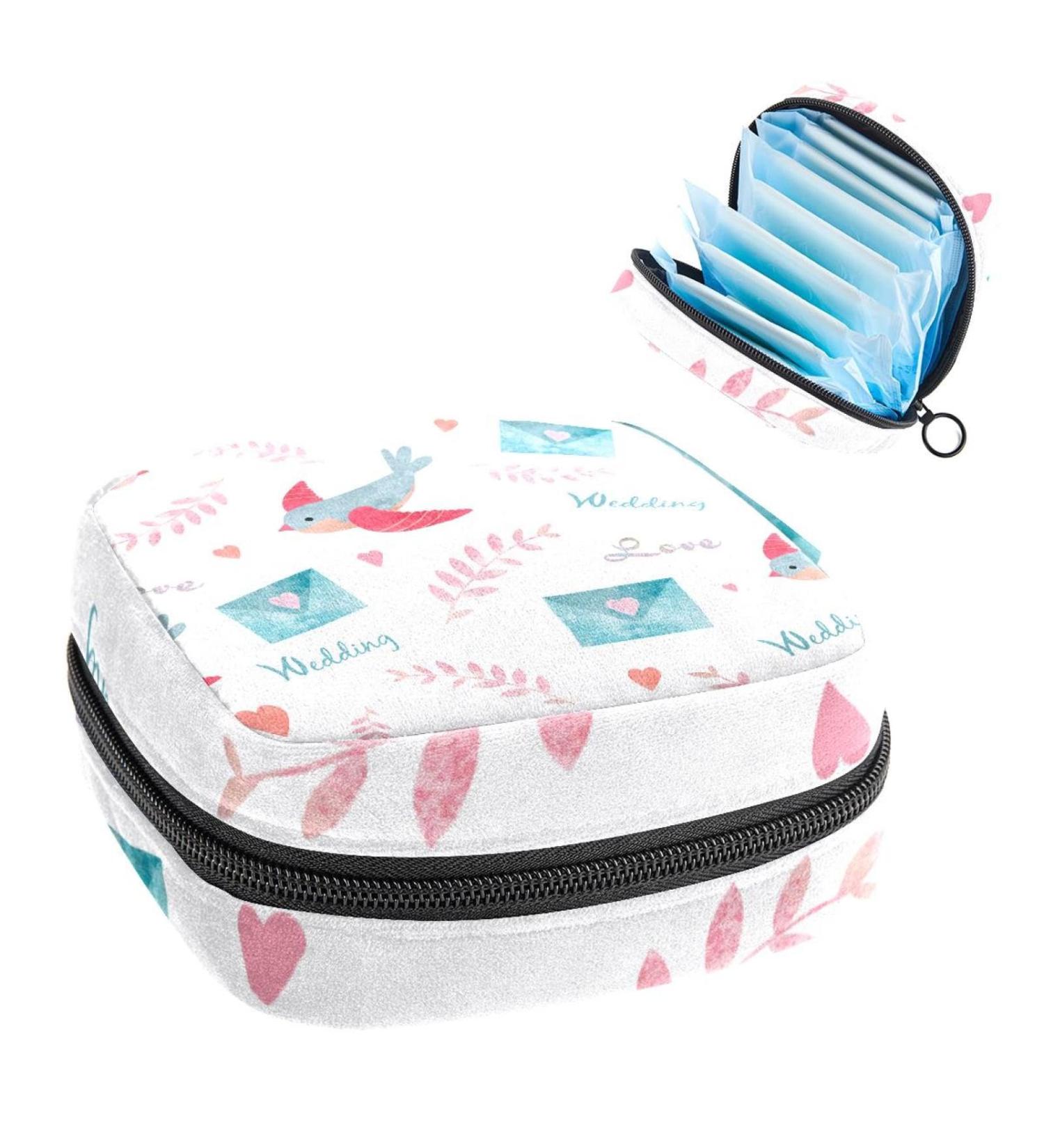 GIAPB Period Bag - Sanitary Napkin Storage & Travel Makeup Pouch - Bird and Letter Color1610 - Buy Online on GoSupps.com