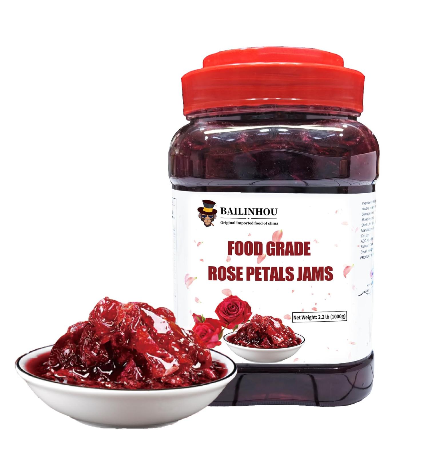 Bailinhou Rosensirup Jam 1kg - Food-Safe Rose Blossom Jams Jellies & Edible Rose Water for International Shipping - Buy Online on GoSupps.com
