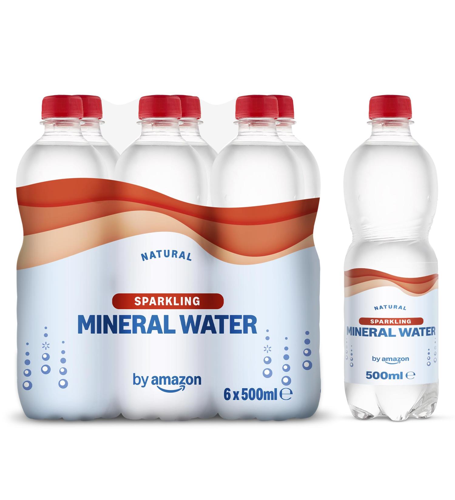 by Amazon Eau Min rale Naturelle Gazeuse 6x500ml - Buy Online on GoSupps.com