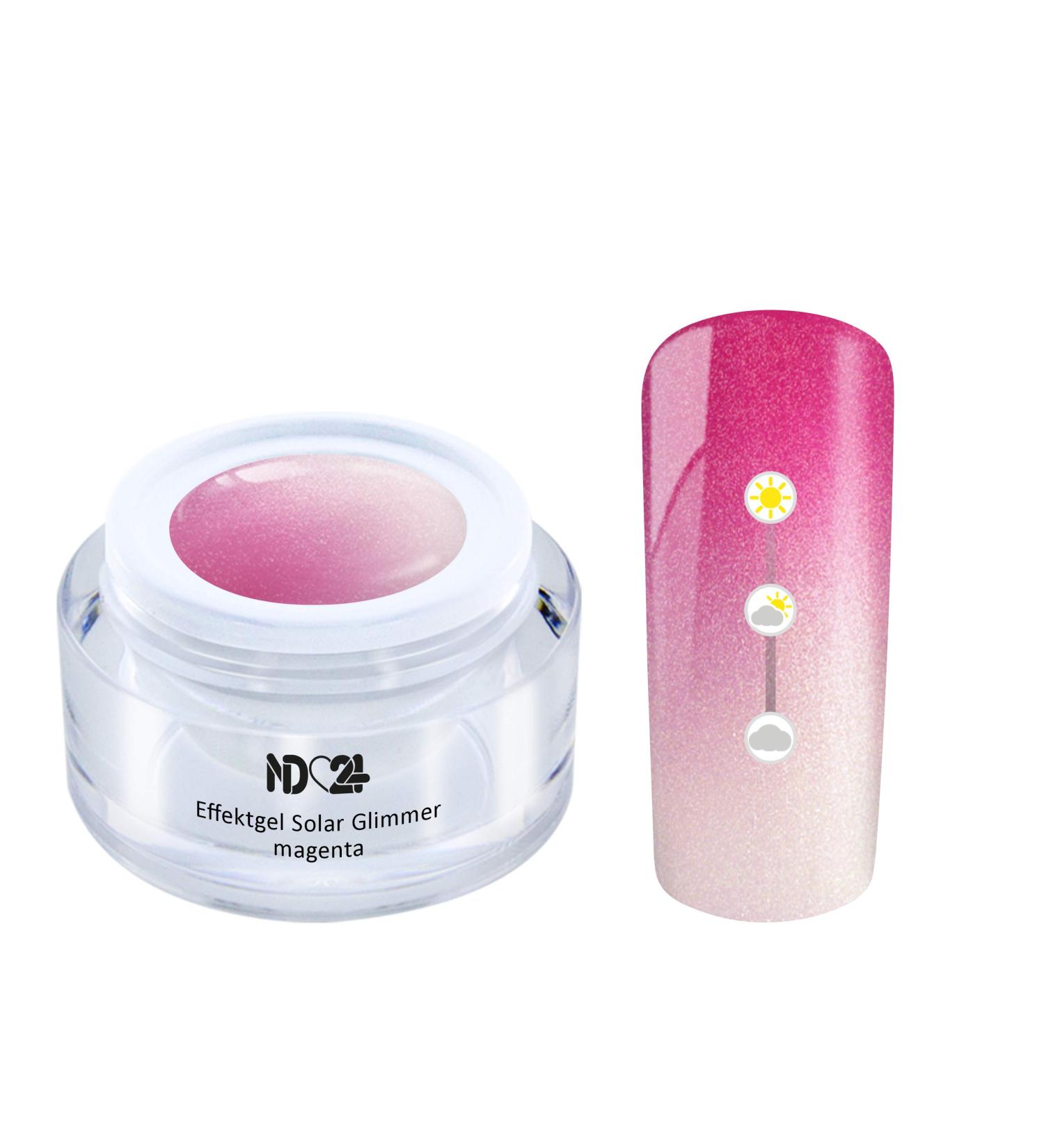 Buy UV LED Effect Gel Solar Glimmer Magenta - Studio Quality Pink Nail Gel - 5ml Made in Germany - International Shipping - Buy Online on GoSupps.com