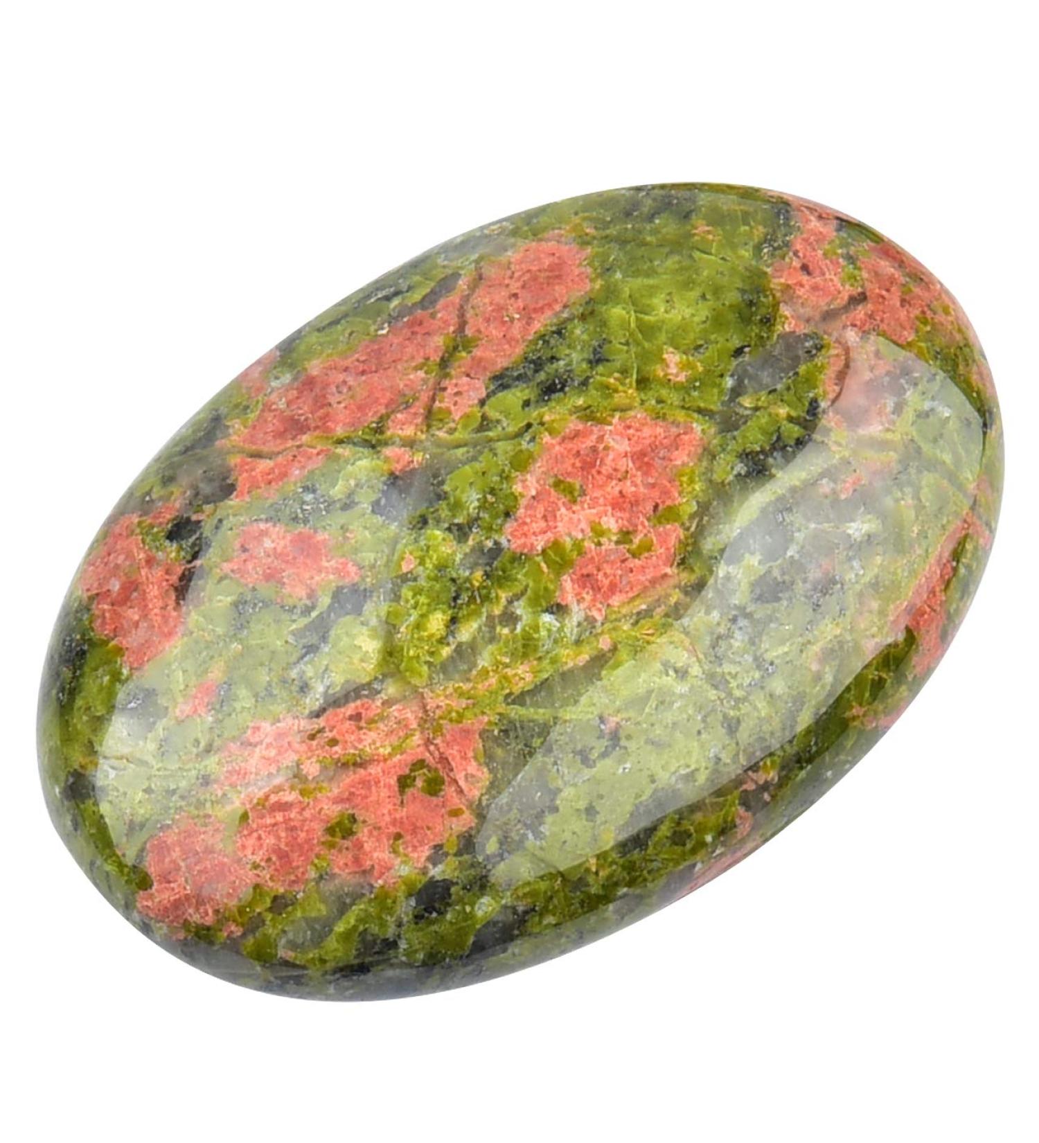 June&Ann Natural Unakite Palm Stones - Healing Gemstone Therapy for Meditation & Chakra Balancing - Oval Shape - Buy Online on GoSupps.com