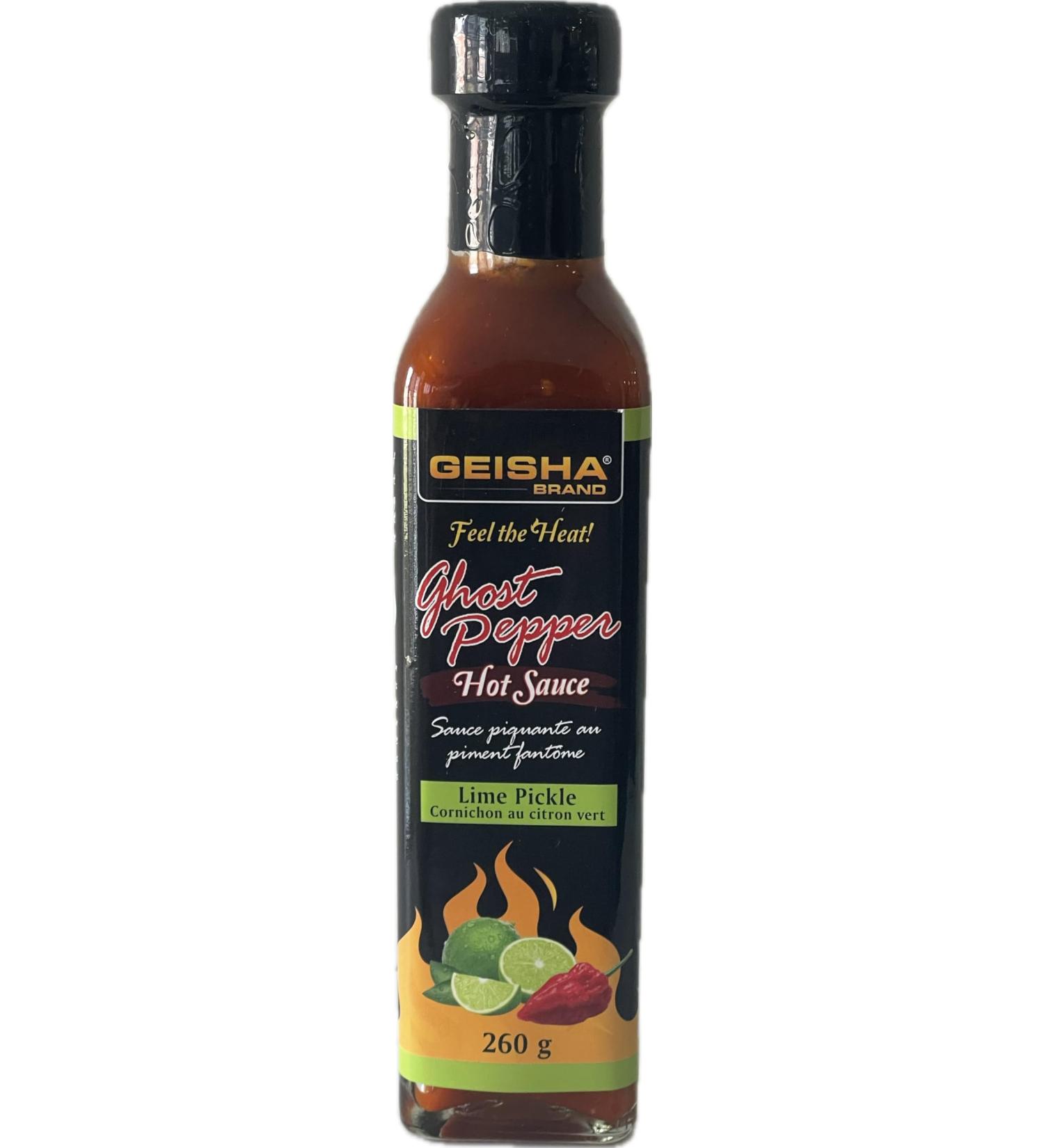 GEISHA Ghost Pepper Hot Sauce Lime Pickle 260ml (8.8 fl. oz.) - Buy Online on GoSupps.com