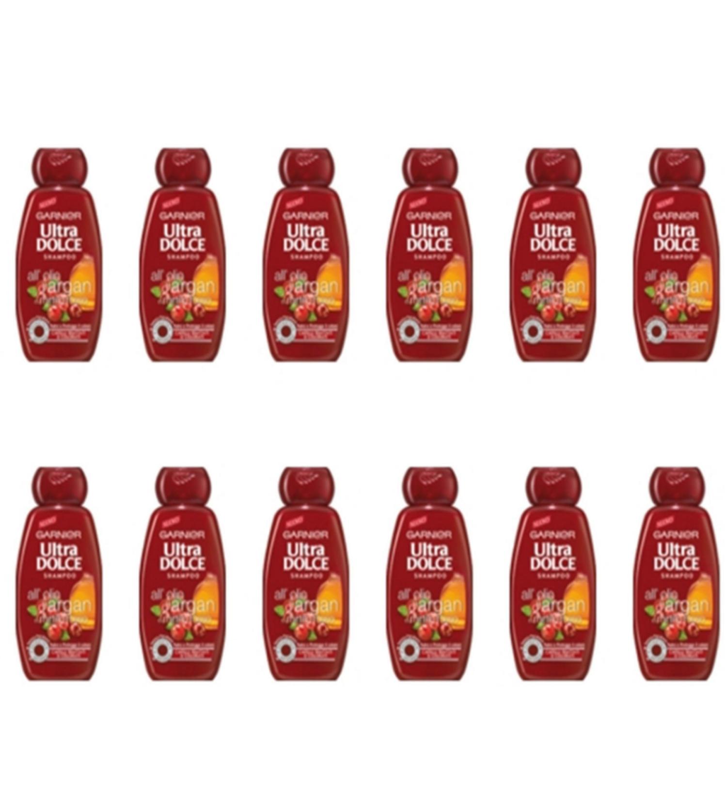 Garnier 12 x Garnier Ultra Doux Shampoo for Colored Hair with Argan Oil and Cranberry