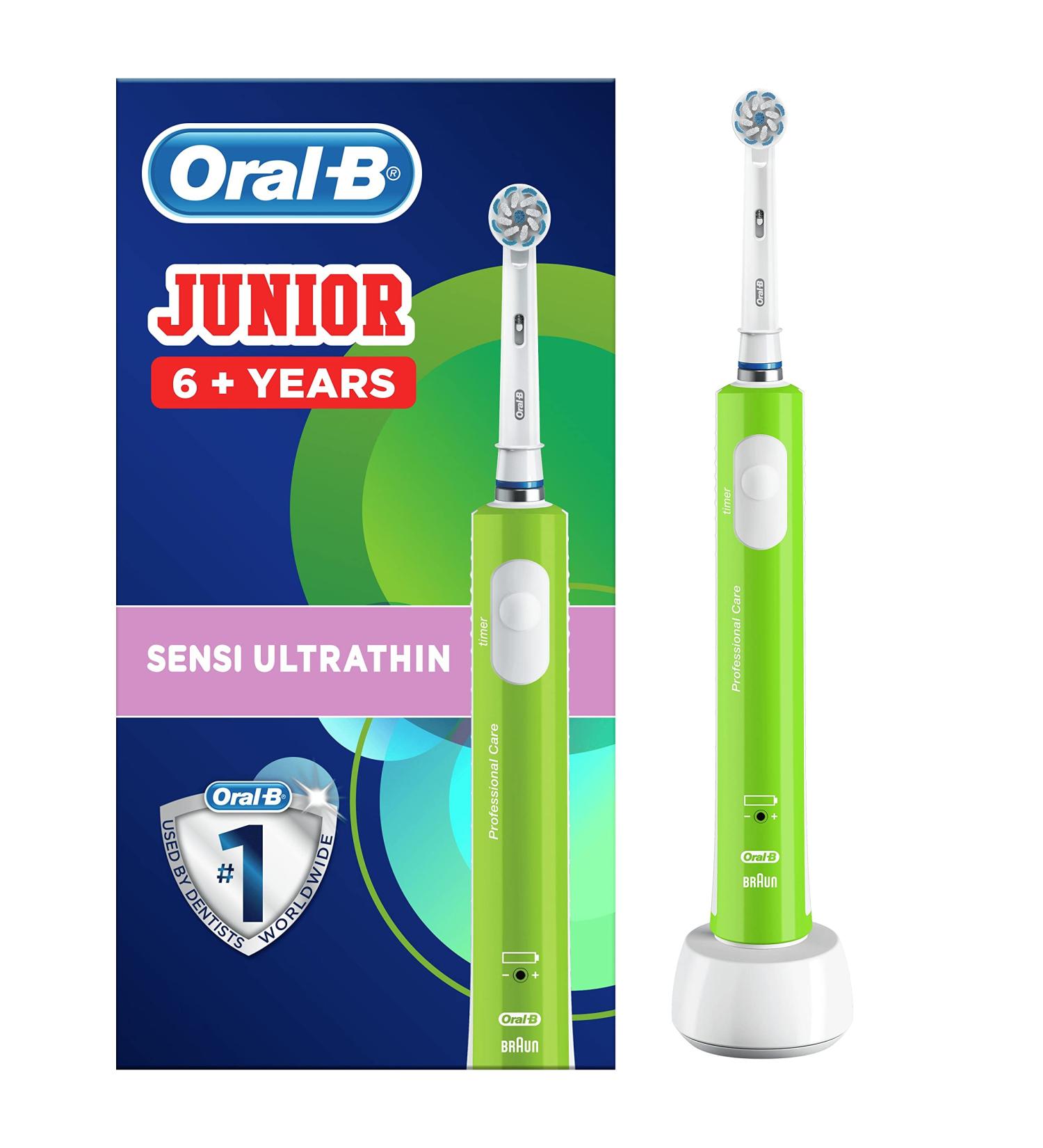Oral-B Junior Electric Toothbrush - Green, Pack of 1 - Buy Online on GoSupps.com
