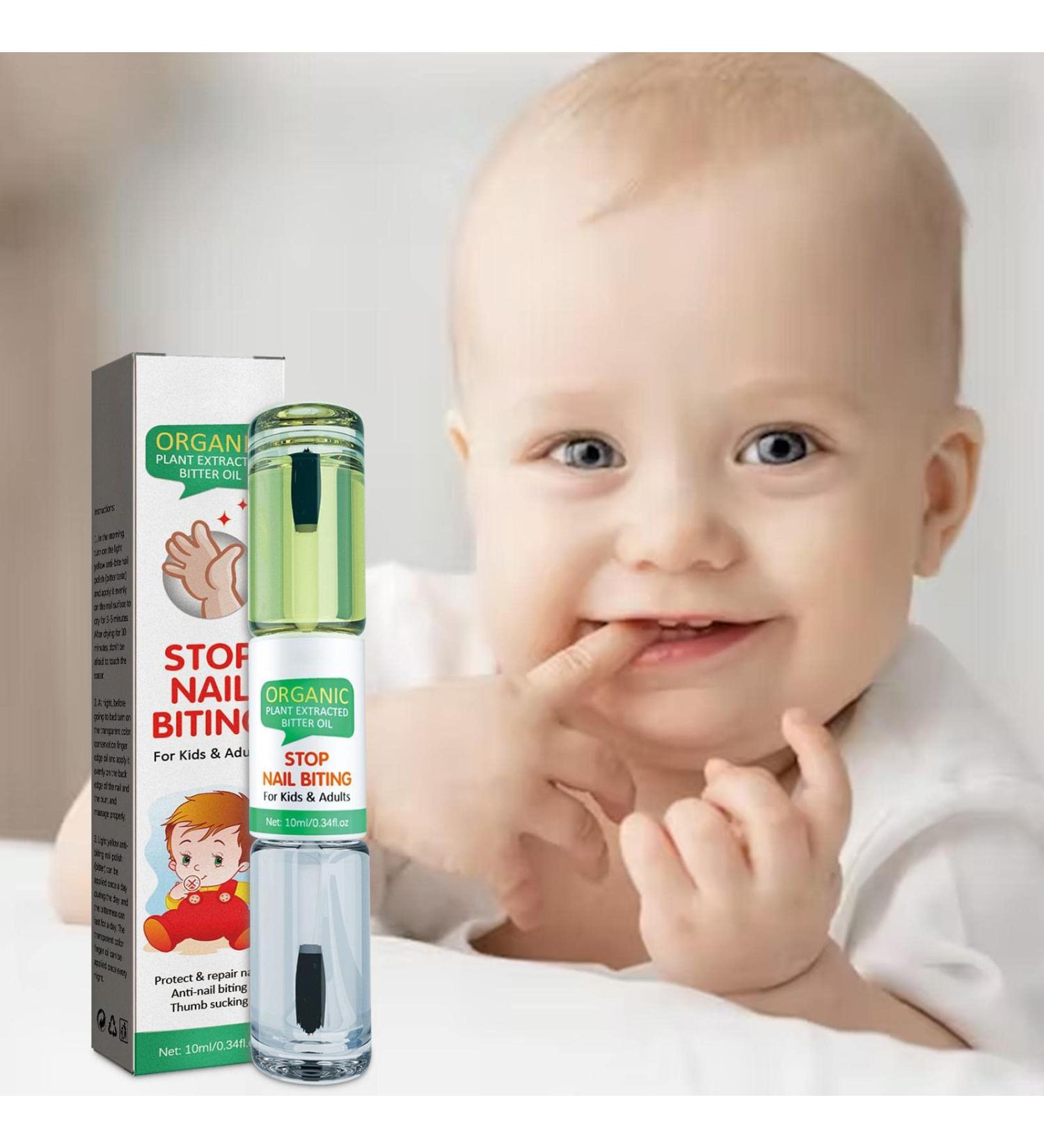  Dous Stop Nails - Pack of 2 natural anti-chewing nail polishes for children - Prevents thumb sucking and stops nail biting - 10 ml - Buy Online on GoSupps.com