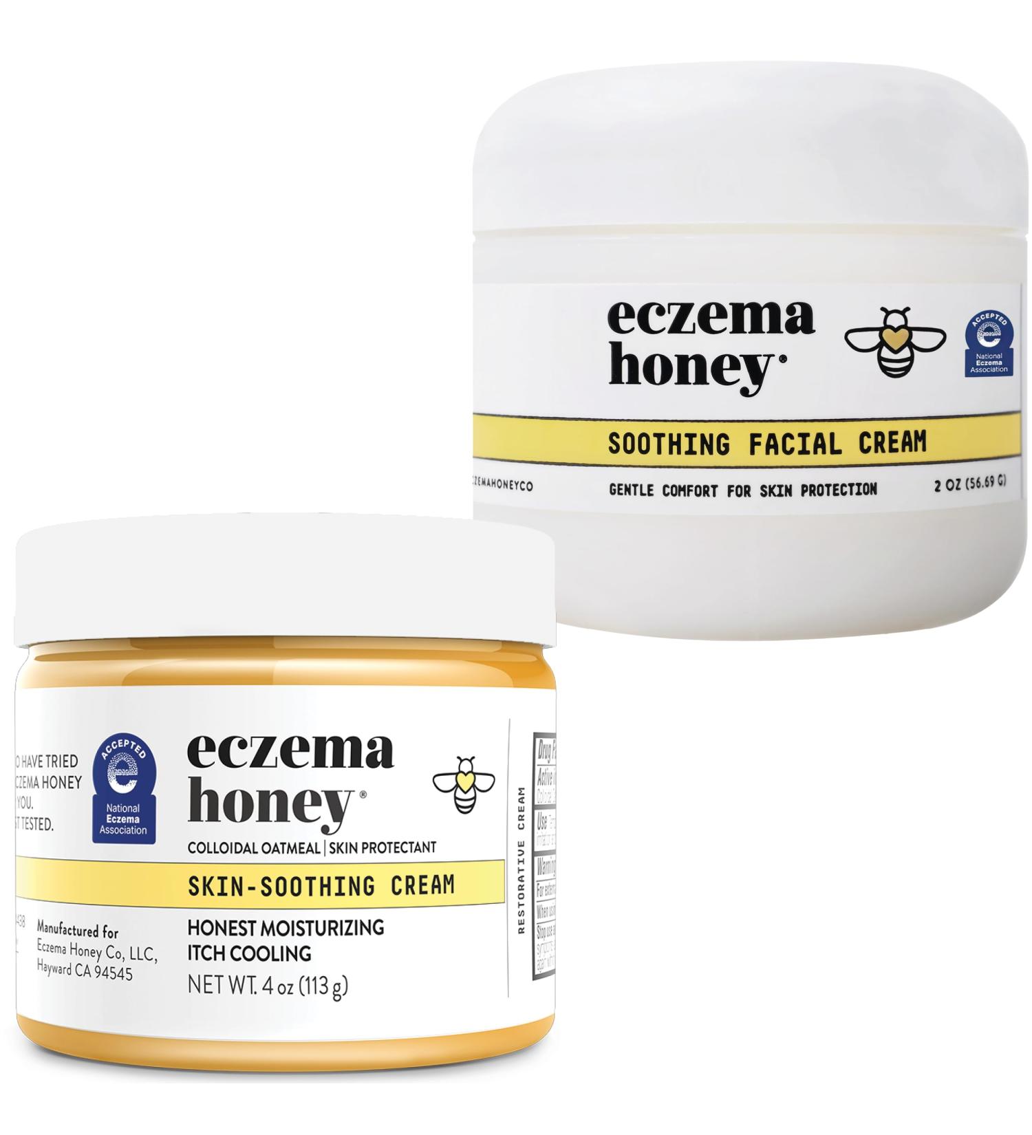 ECZEMA HONEY Original Skin-Soothing Cream & Soothing Facial Cream - Bundle for Sensitive & Dry Skin - Cruelty Free - Buy Online on GoSupps.com