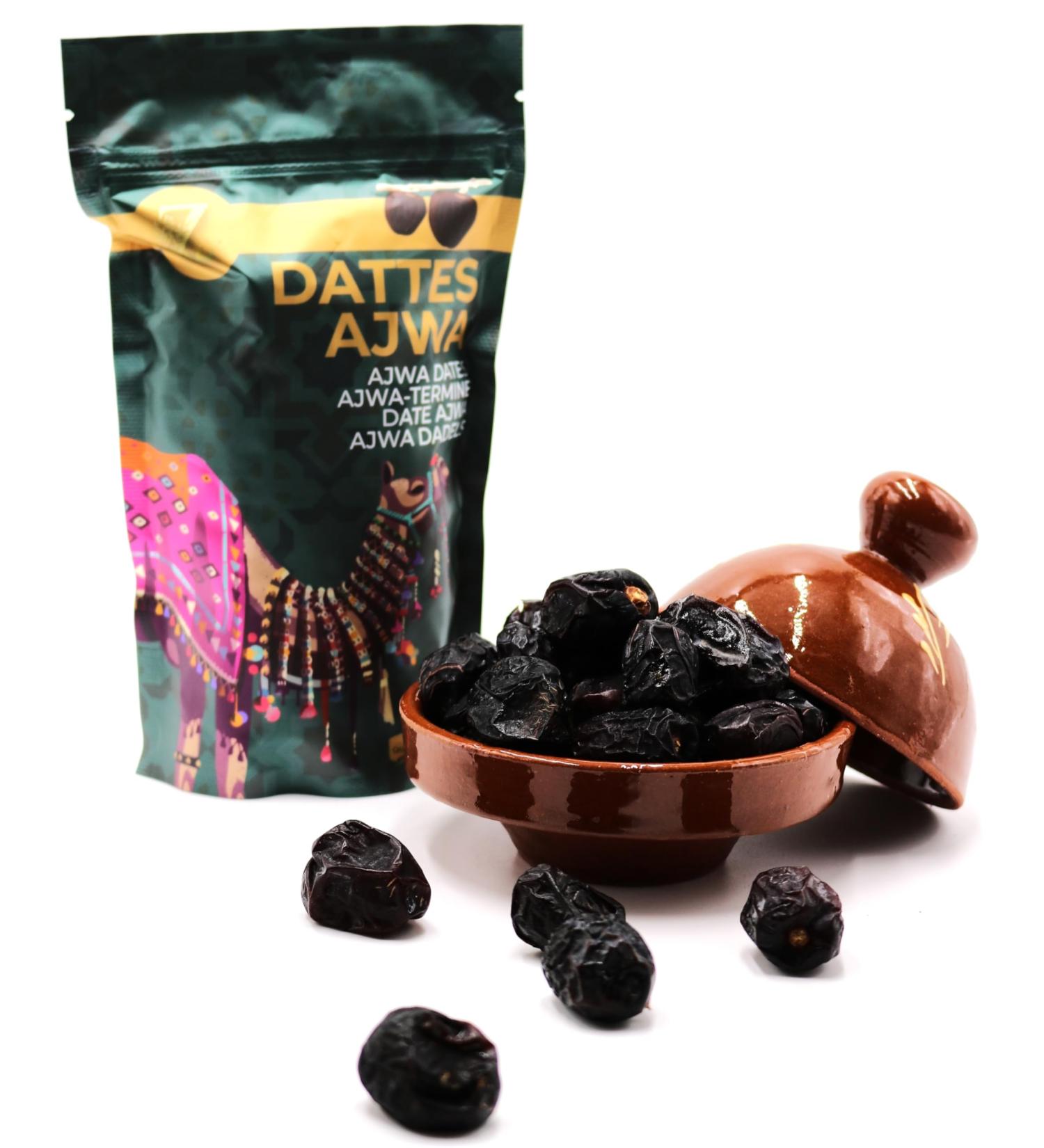 AJWA DATES 300G|PREMIUM FRESH DATES FROM SAUDI ARABIA 100% Natural Of The Finest Quality A Wide Variety Of Delicious Flavors. - Buy Online on GoSupps.com