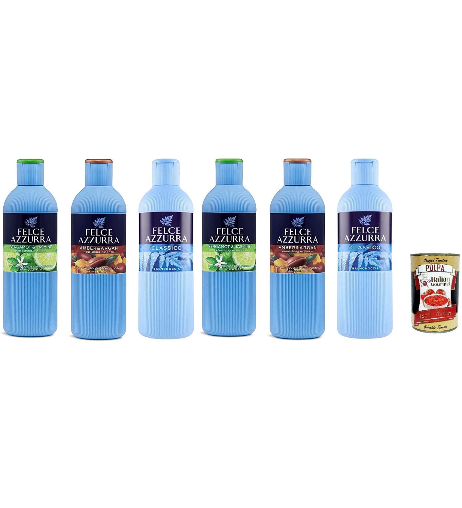  Italian Gourmet E.R. Paglieri Felce Azzurra Shower Gel with a Distinctive Skin Moisturising Fragrance 650 ml + Polpa Italian Gourmet 400 g Pack of 6 - Buy Online on GoSupps.com