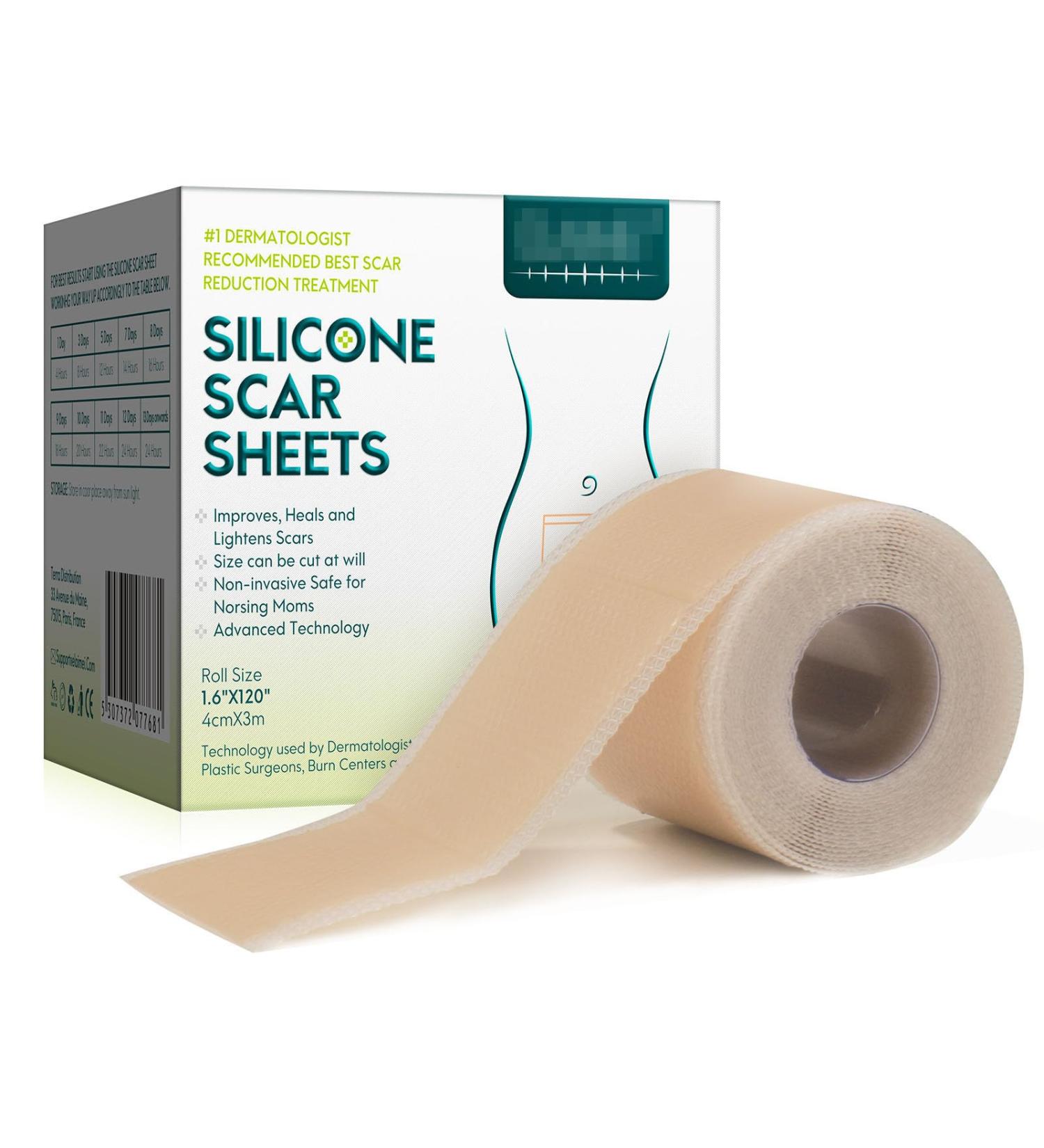 Silicone Scar Patch Roll - Professional Scar Removal Tape for Surgery, Burns, Keloid - 1.6 x 120 Roll - Buy Online on GoSupps.com
