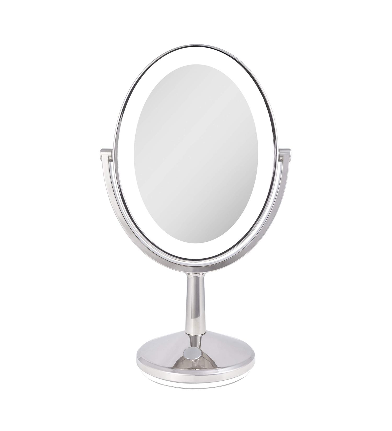 Zadro 9 Cordless LED Makeup Mirror with 5X/1X Magnification and USB Port - Polished Nickel - Buy Online on GoSupps.com