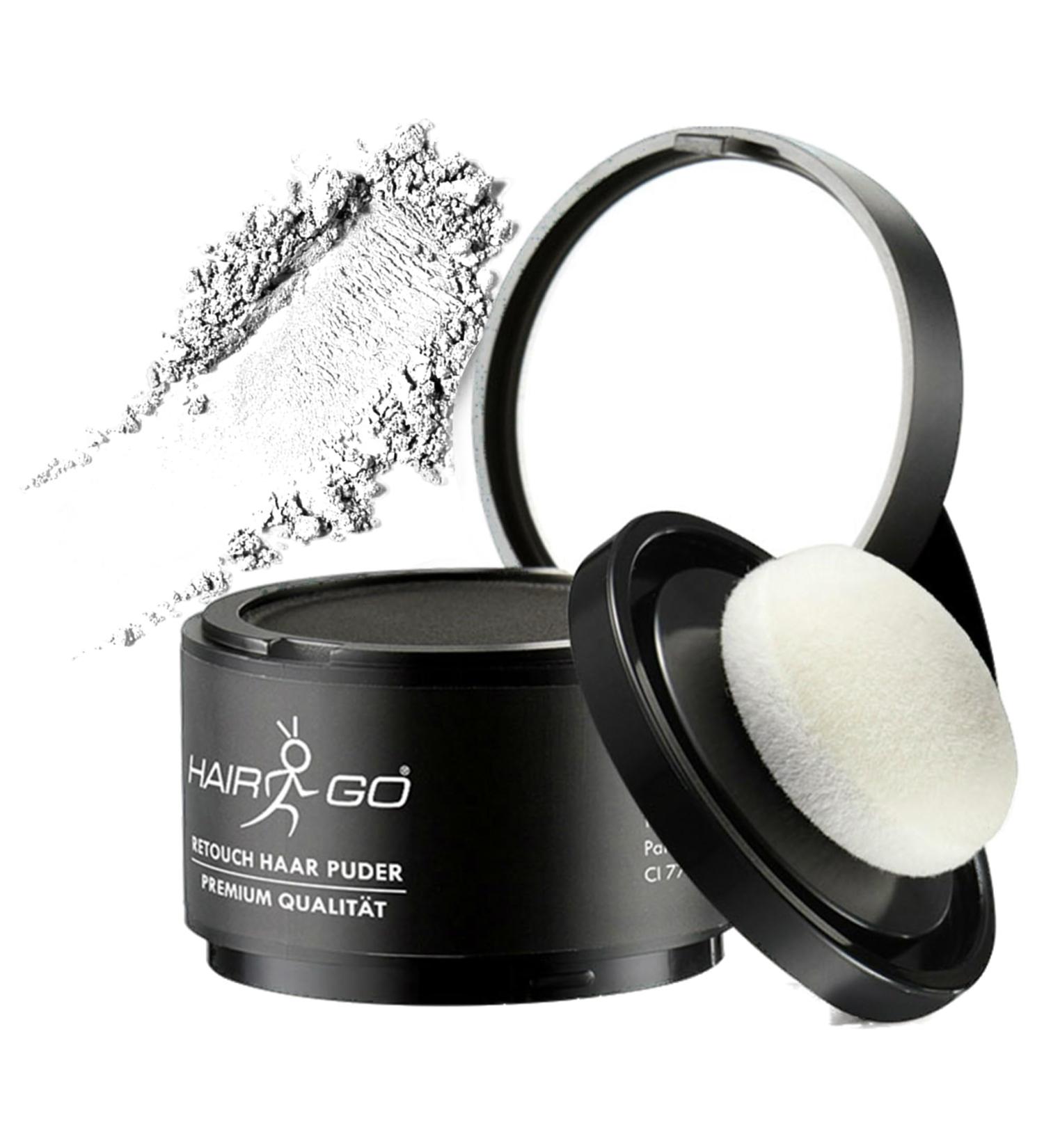  HAIR GO Root Powder Concealer Hair Thickening Powder for Women Men Waterproof Makeup Hiding Roots Natural Powder (4g) (White) - Buy Online on GoSupps.com