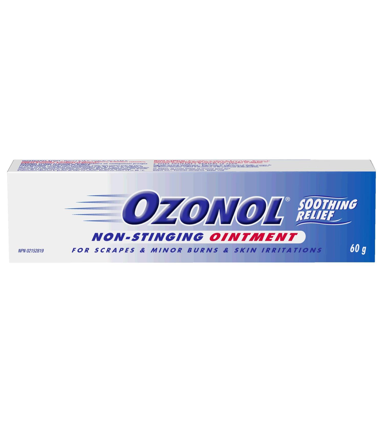 Ozonol Ointment Original Formula | Non-Stinging | Soothing Relief | For Insect Bites Scrapes Minor Burn & Skin Irritations | 60g Original 60 g (Pack of 1)