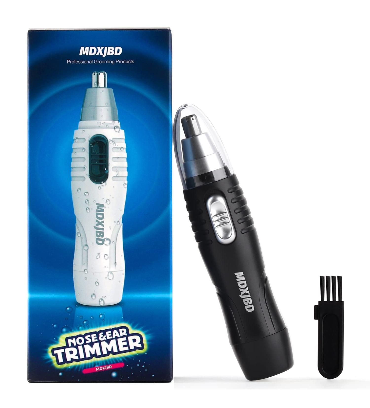 Painless Nose Hair Trimmer for Men & Women - Double-Edge Stainless Steel Blades - Easy Cleansing & Waterproof - Black - Buy Online on GoSupps.com
