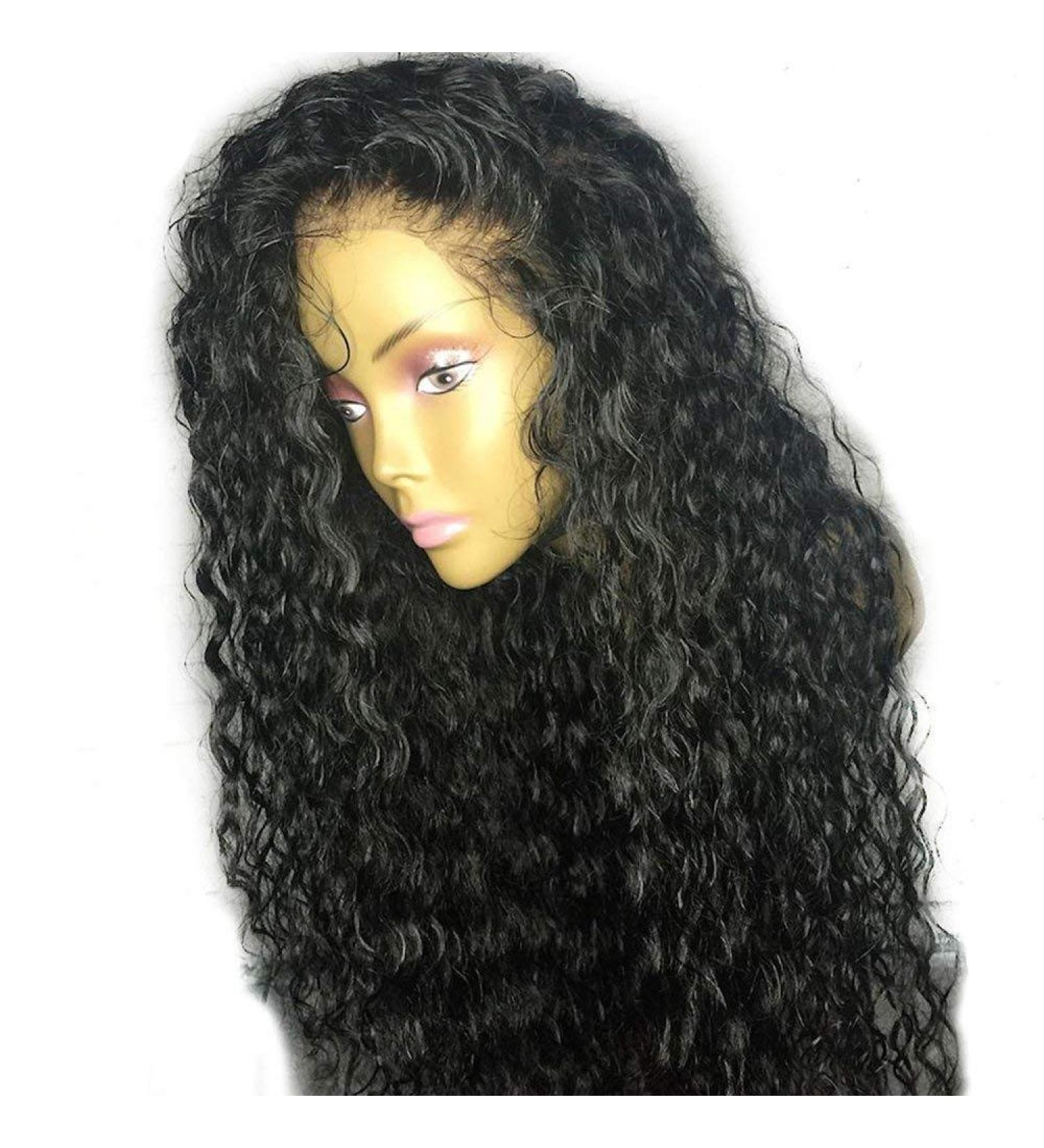 Buy Curly Lace Front Human Hair Wigs - Pre Plucked Brazilian Remy for Natural Black Beauty | International Shipping Available - Buy Online on GoSupps.com