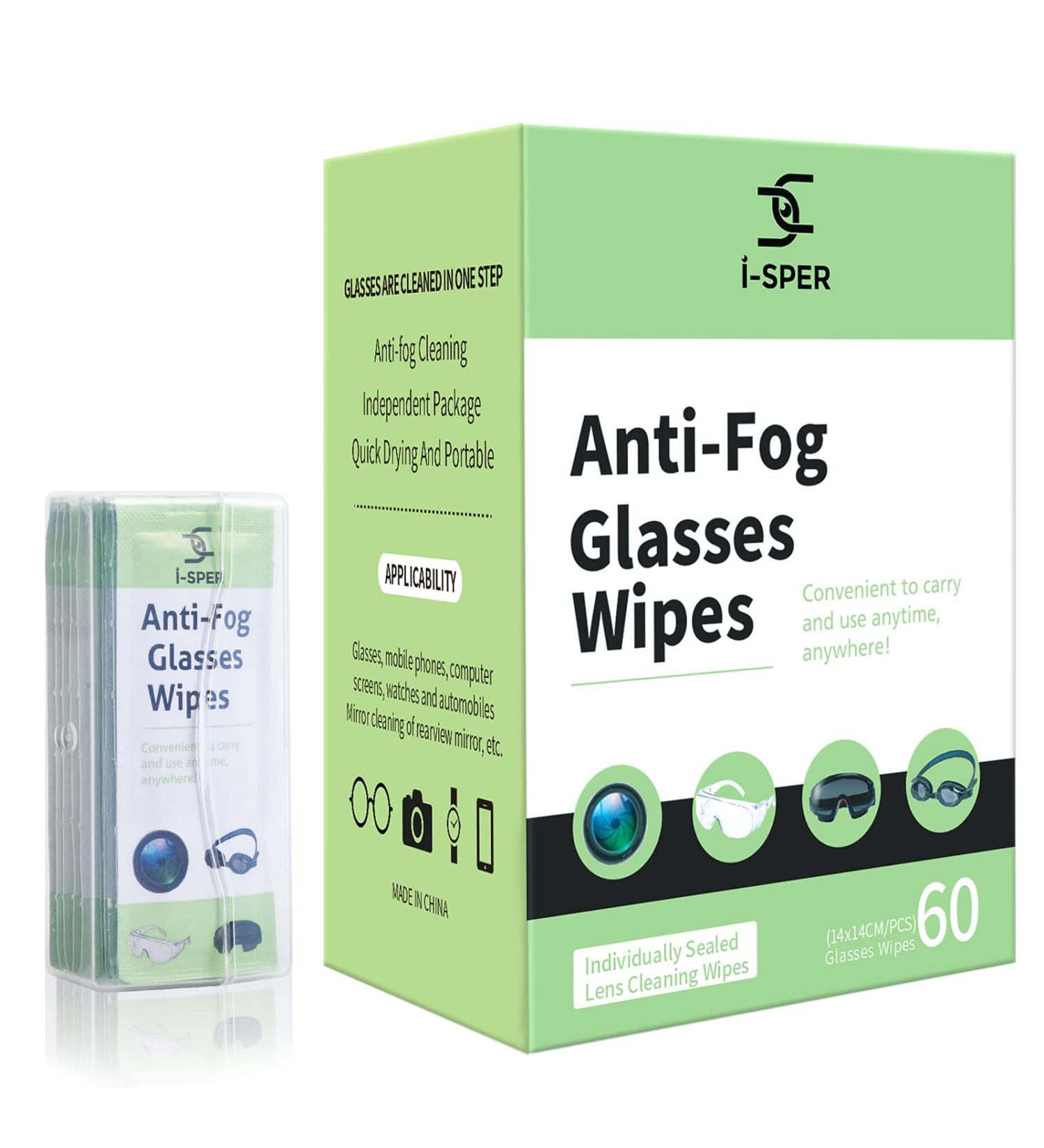 Anti Fog Wipes for Glasses - 70 Count Pre-Moistened Defogging Screen Wipes | Quick Dry, Individual Wrapped | Suitable for All Types of Glasses and Electronics Touchscreens - Buy Online on GoSupps.com