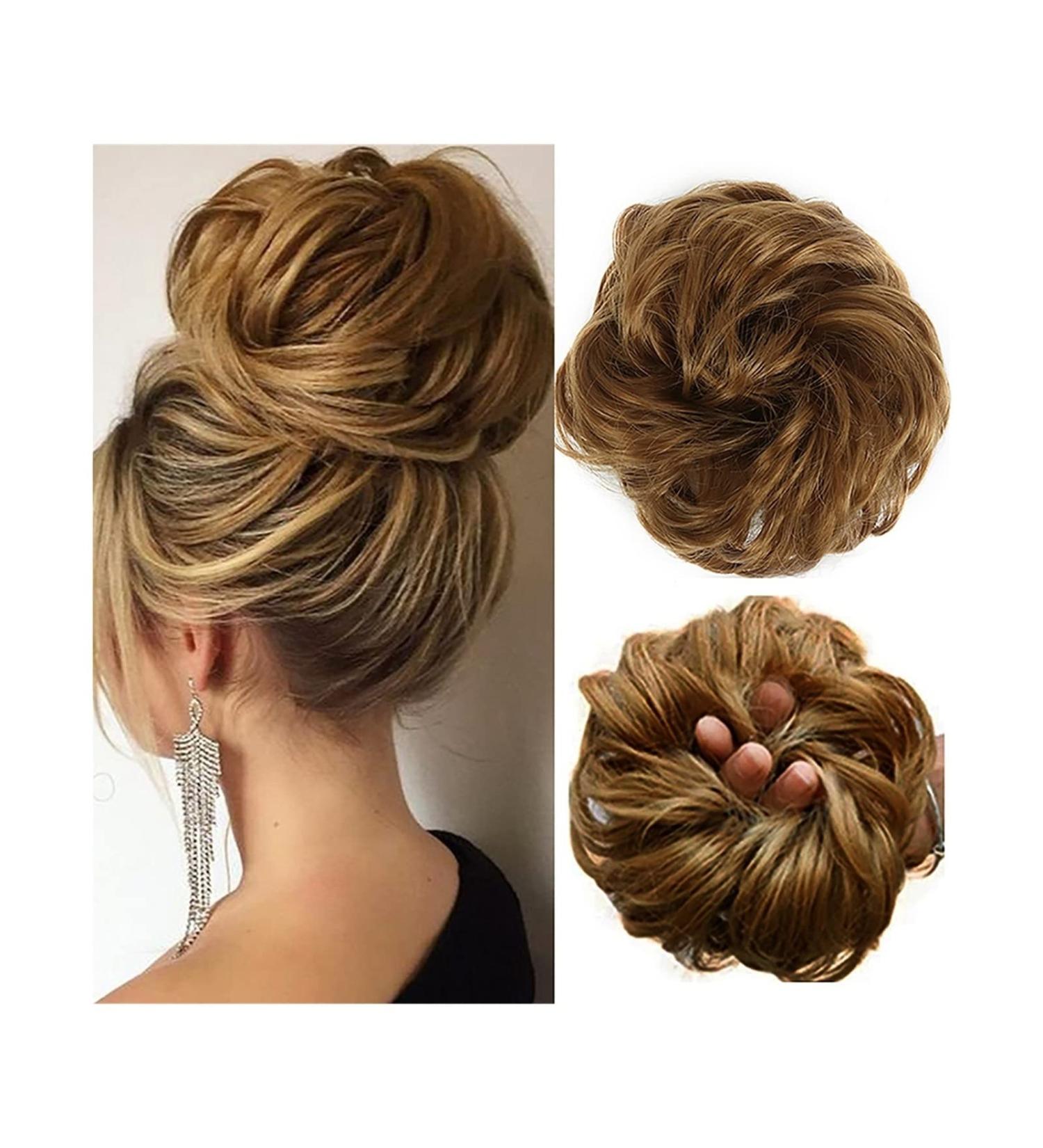 Messy Bun Hair Piece for Women 1PCS Tousled Updo Scrunchie Synthetic Messy Hair Bun Hair Piece Hair Extension Thick Wavy Ponytail Chignon Hairpieces for Women Girls Fake Hair Accessories for Women 6 - Buy Online on GoSupps.com