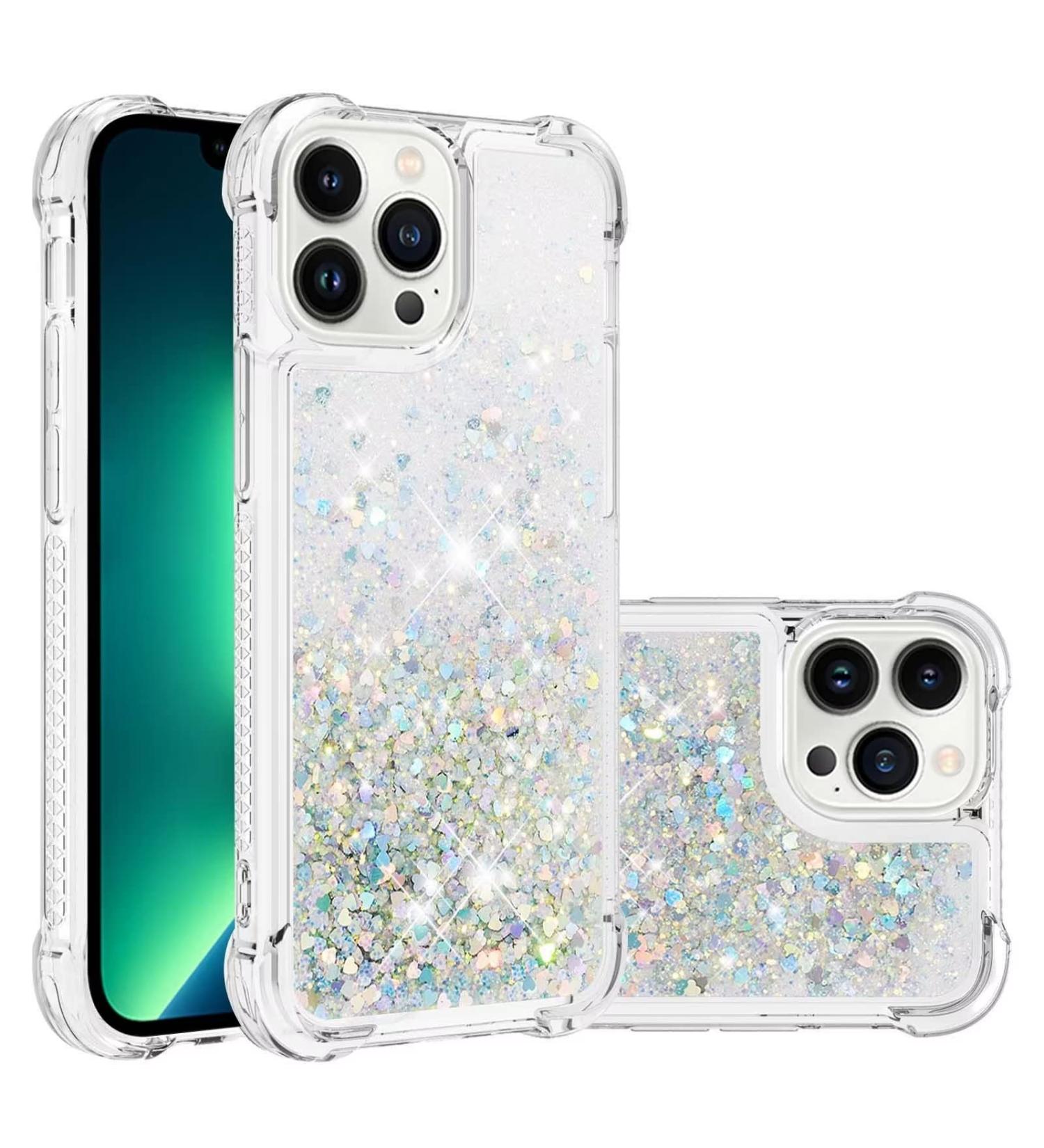 Tivenfezk Nadoli Glitter Quicksand Shell for iPhone 15 Pro Max | Shockproof Silicone TPU Bumper Case | Transparent Liquid Protection - Buy Online on GoSupps.com