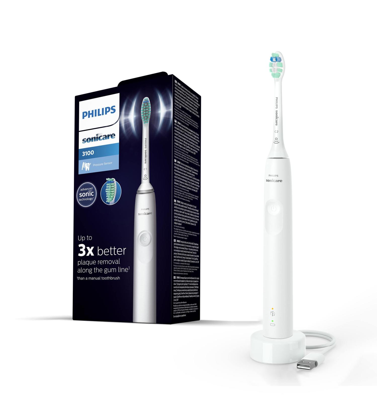 Philips Sonicare HX3671/13 Power Toothbrush SRS3100 PRM W Series 3100 - White - 1 Count - Buy Online on GoSupps.com
