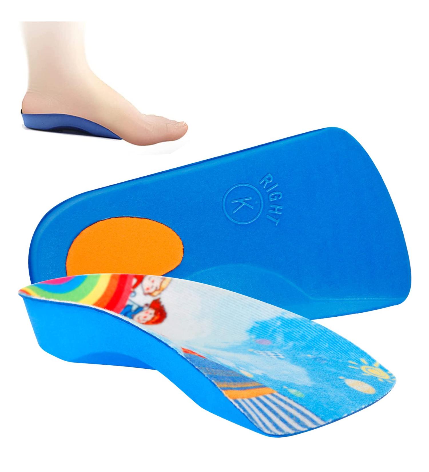 Arch Support Insoles for Kids | 3/4 Orthotic Inserts for Heel Pain Flat Feet & Plantar Fasciitis | Ages 1-5 - Buy Online on GoSupps.com