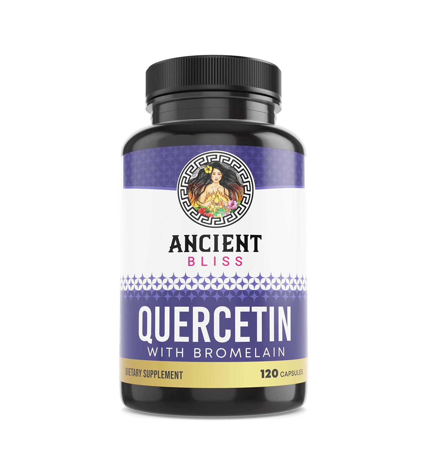Quercetin with Bromelain 1000mg & 200mg | Immune & Joint Support | 120 Capsules - Buy Online on GoSupps.com