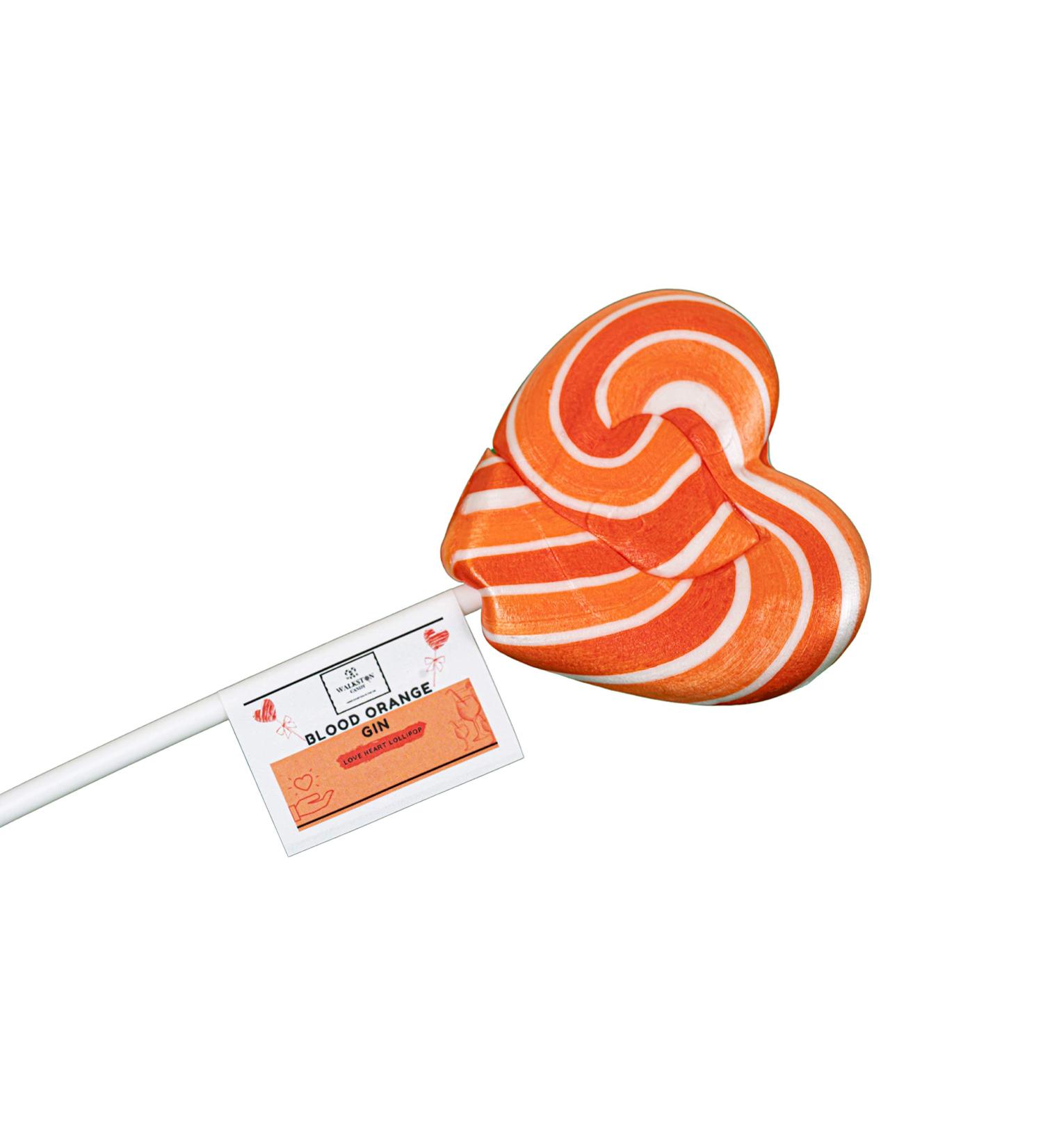 Blood Orange Gin Love Heart Lollipops 35g 1 Lollipop (1) - Buy Online on GoSupps.com