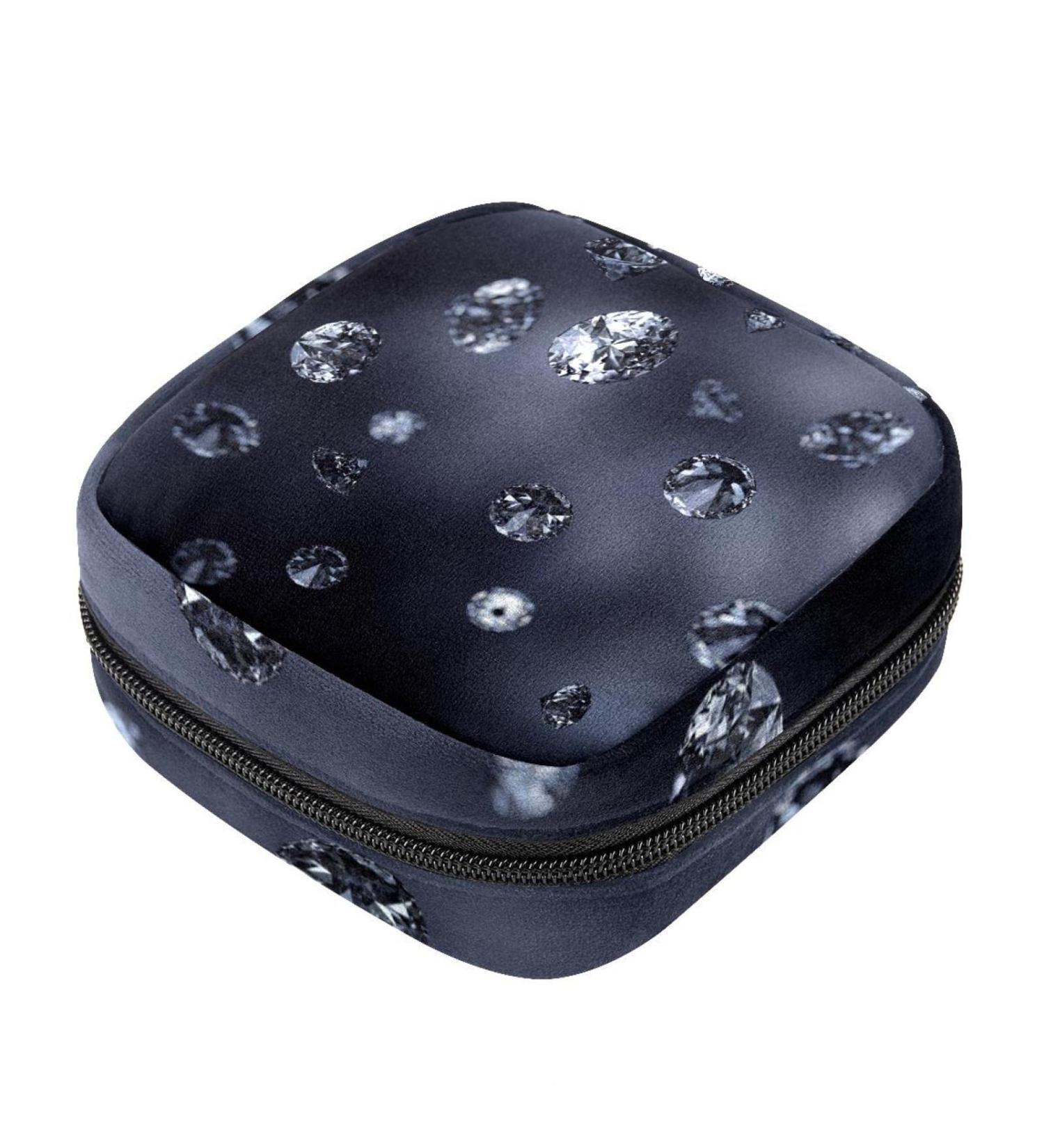 Amazing Diamonds Napkin Storage Bag for Menstrual Pads & Cups - Portable Zipper Organizer for Teenagers & Women - Buy Online on GoSupps.com