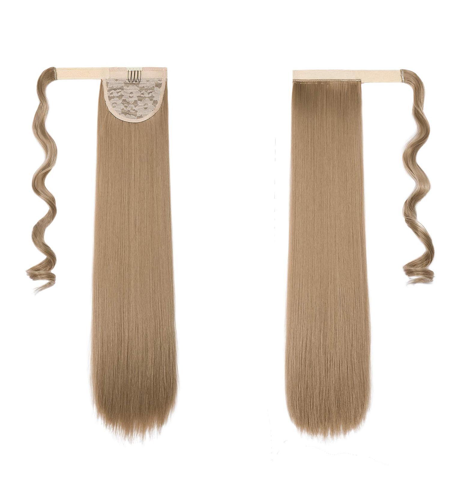 Cybelleza Clip In Ponytail Extensions | Heat-Resistant 55cm Sandy Blonde Hair Piece - Realistic Braid & Affordable Smooth Volume - Buy Online on GoSupps.com