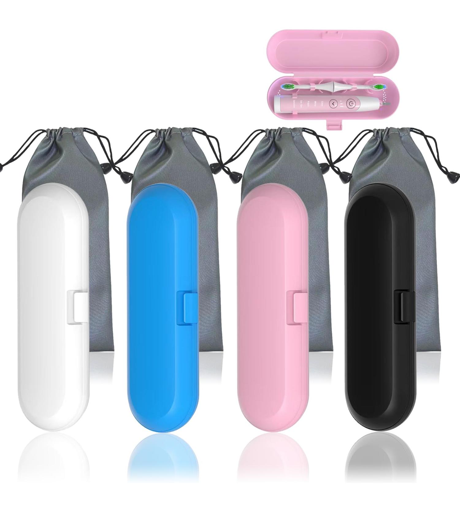Buy Electric Toothbrush Travel Cases - 4 Piece Set for Family - Outdoor Camping & School - Black Pink Blue White - Buy Online on GoSupps.com