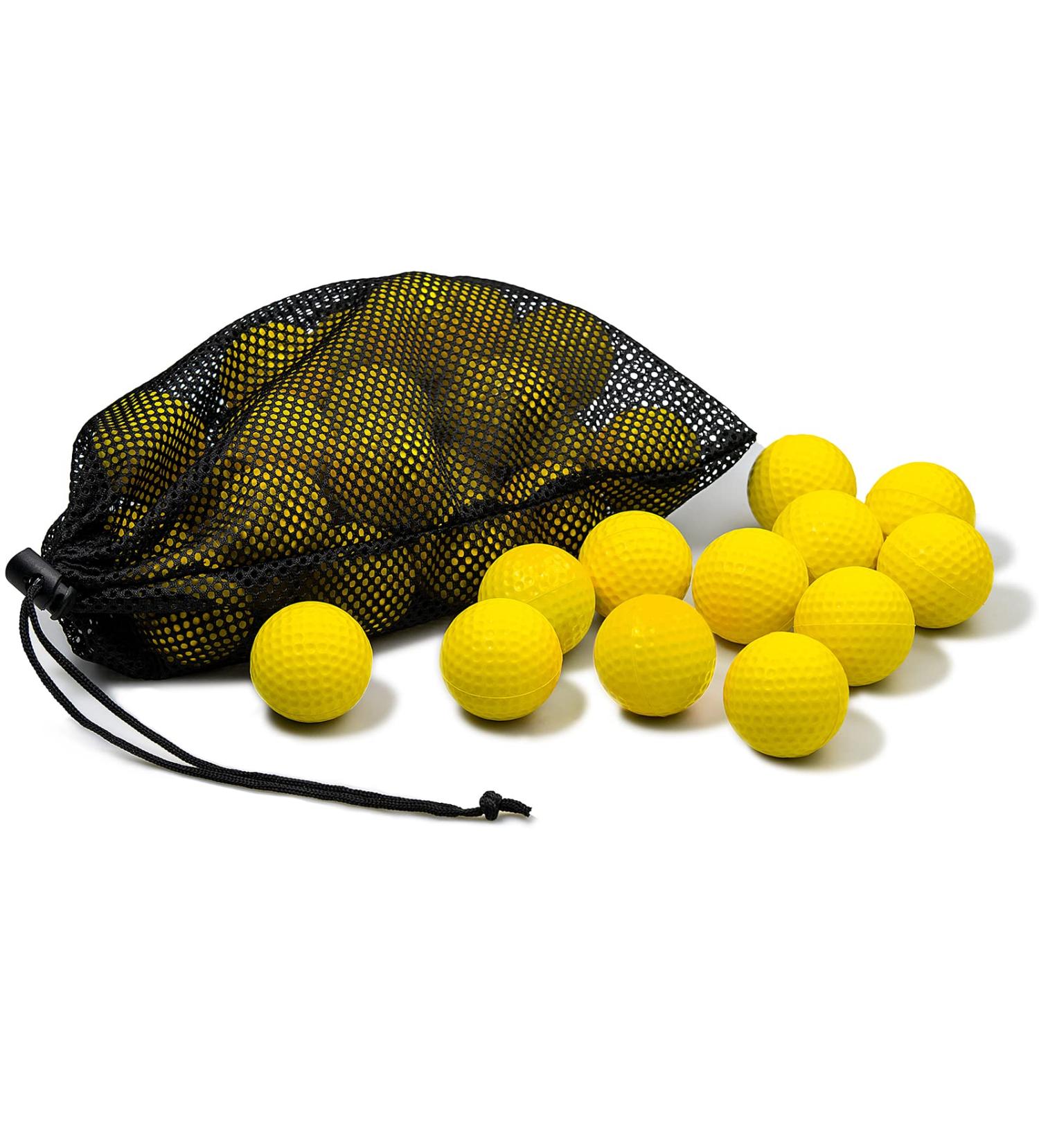 Jaya Foam Golf Practice Balls - Realistic Feel, Limited Flight - Soft Indoor/Outdoor Training - Yellow (12 Pack) - Buy Online on GoSupps.com