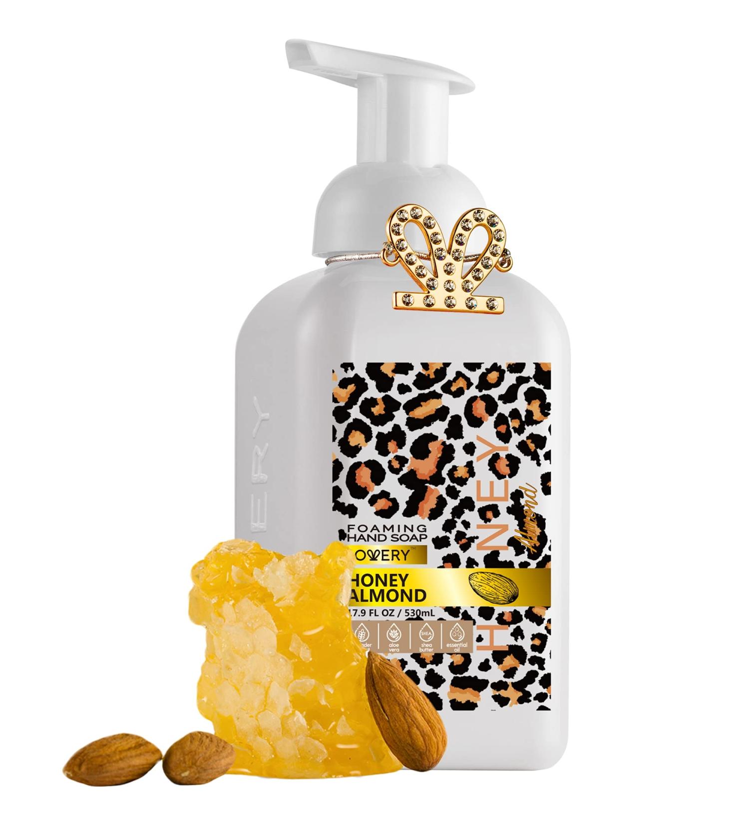 Foaming Hand Soap 17.9 fl oz Moisturizing Hand Soap with Aloe Vera & Essential Oils Alcohol-Free Hand Wash Honey Almond Fragrance Scented Hand Wash for Kitchen or Bathroom Free Swarovski Bracelet - Buy Online on GoSupps.com