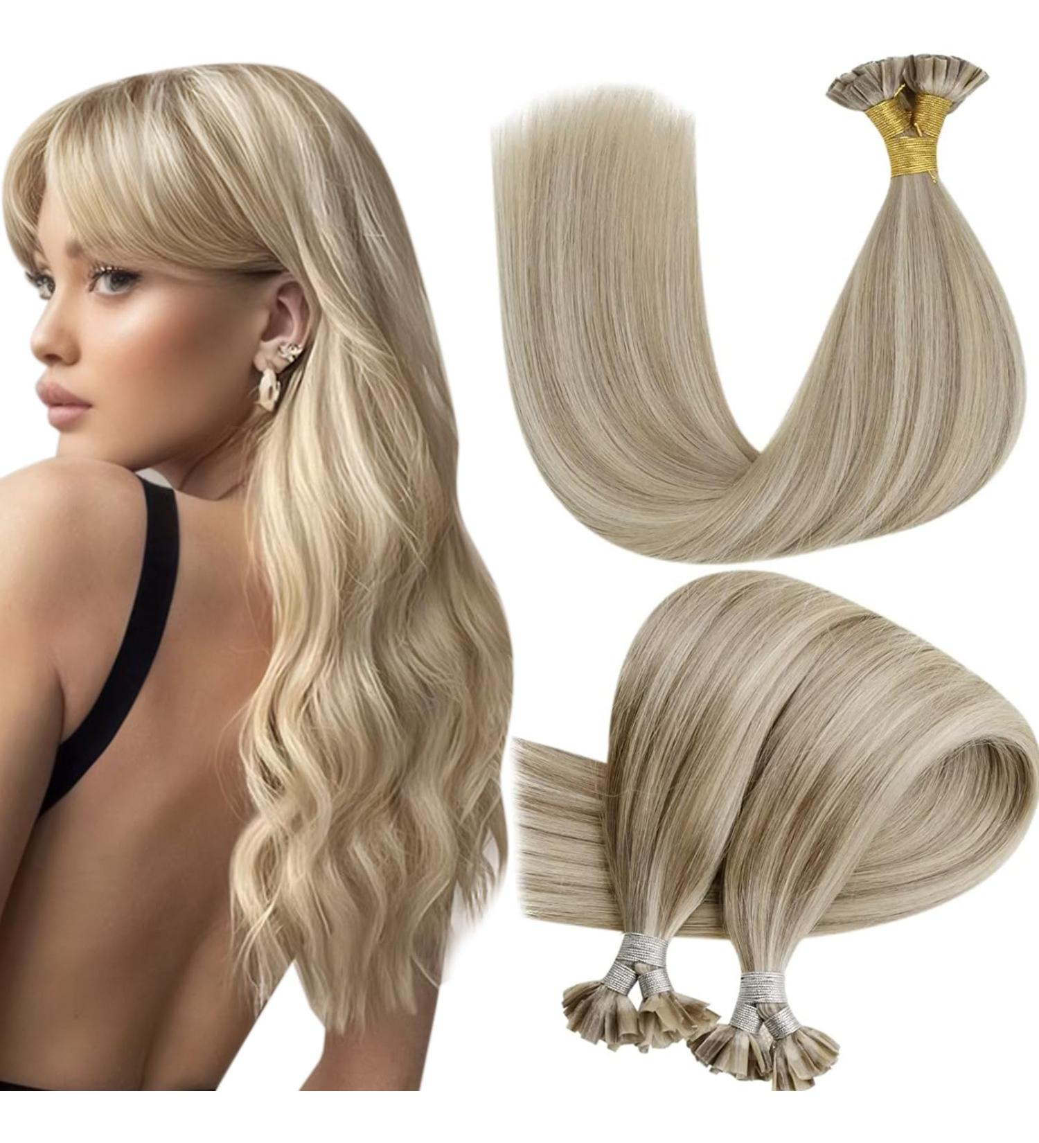 Buy Hetto Bondings Extensions Real Hair Ash Blon Highlights 18 Inches 50g Remy Quality - Smooth #17/23 - Buy Online on GoSupps.com